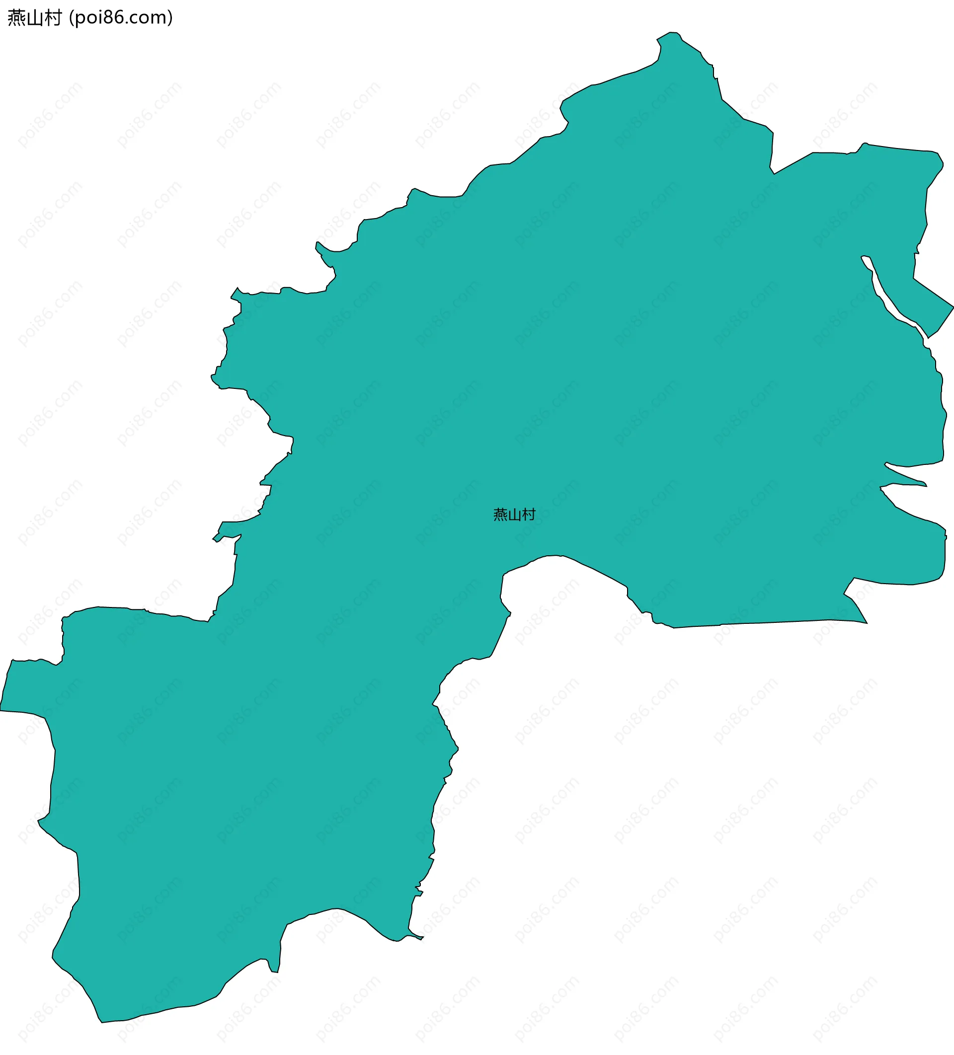 燕山村边界地图