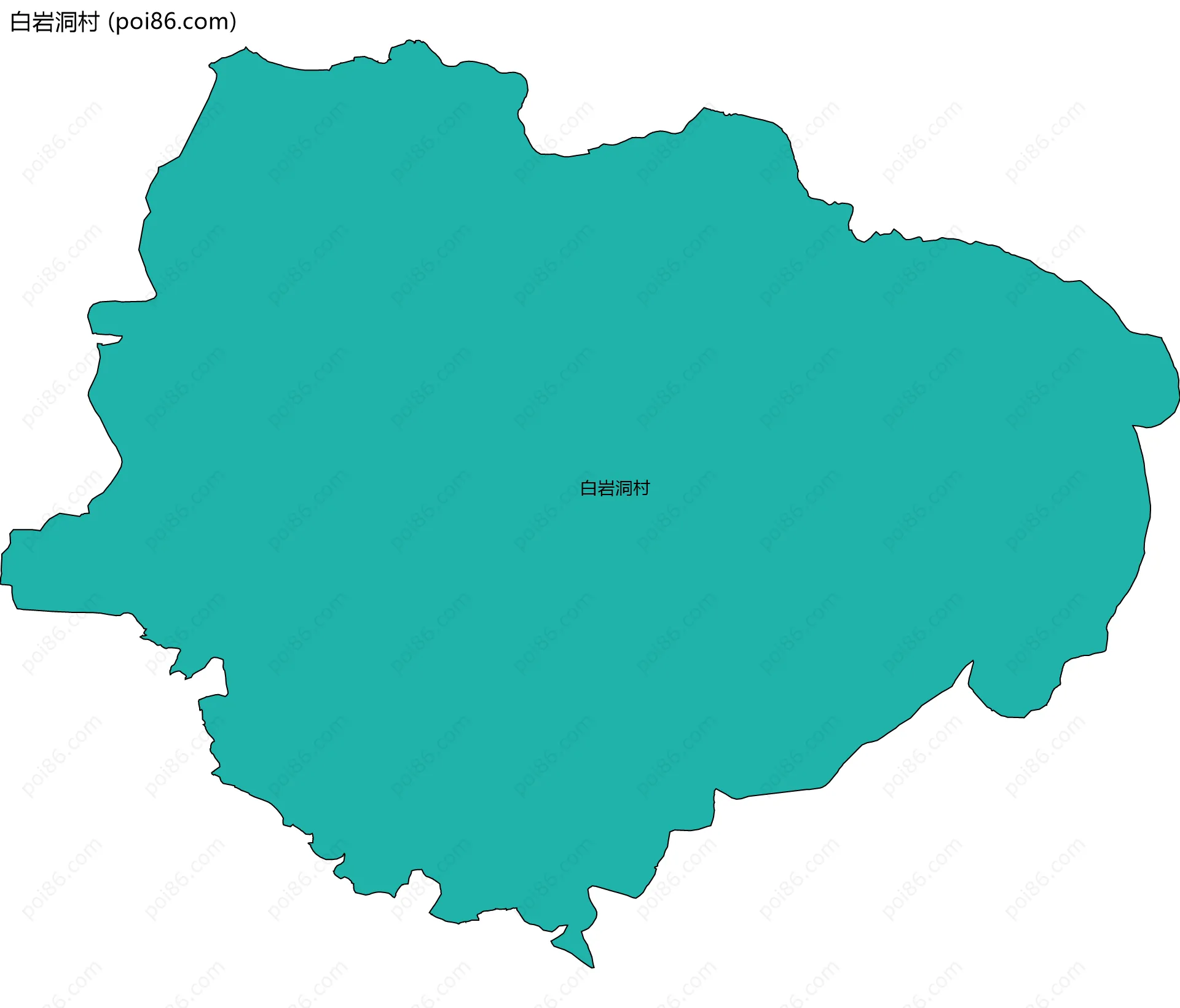 白岩洞村边界地图