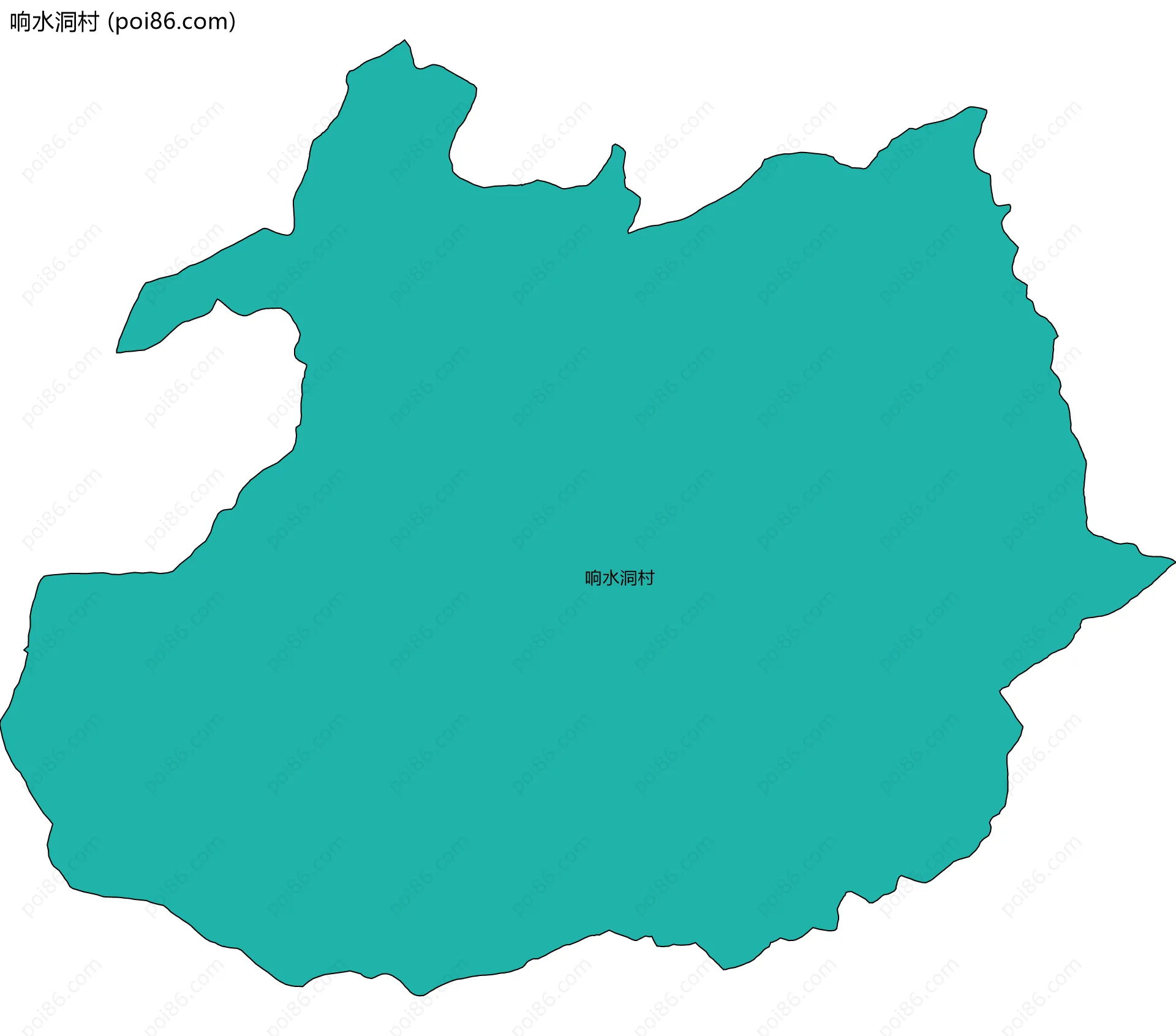 响水洞村边界地图