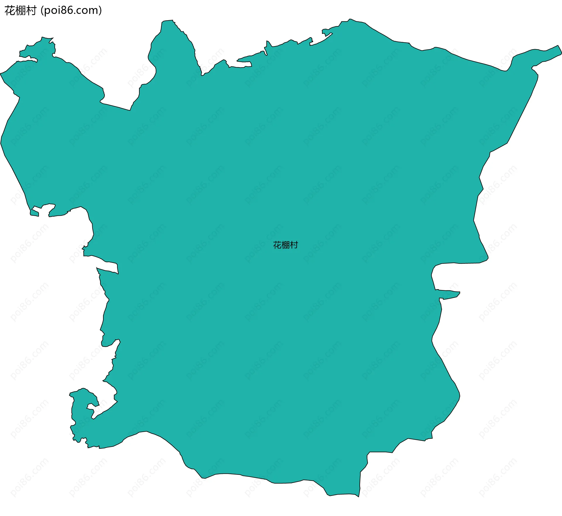 花棚村边界地图