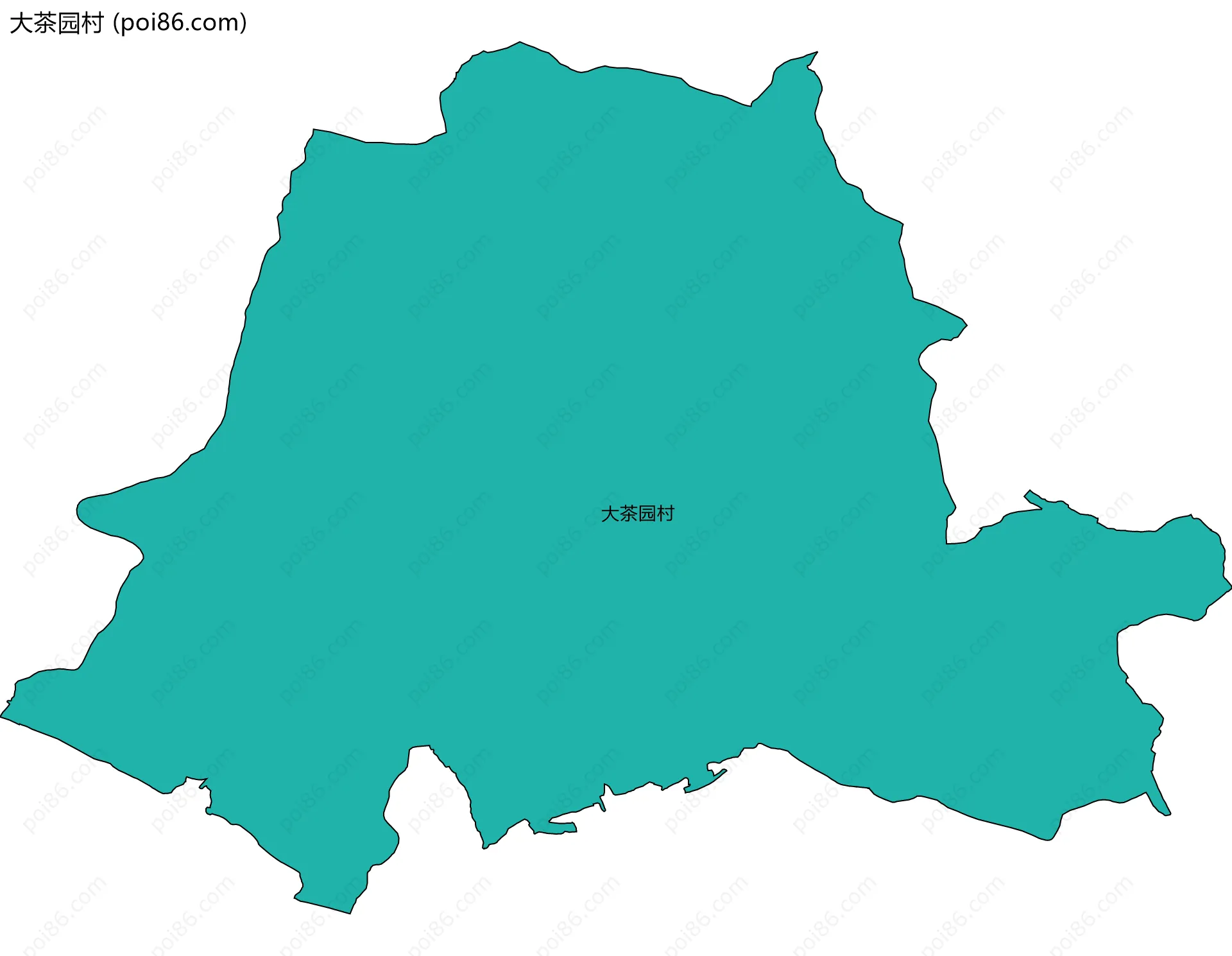 大茶园村边界地图