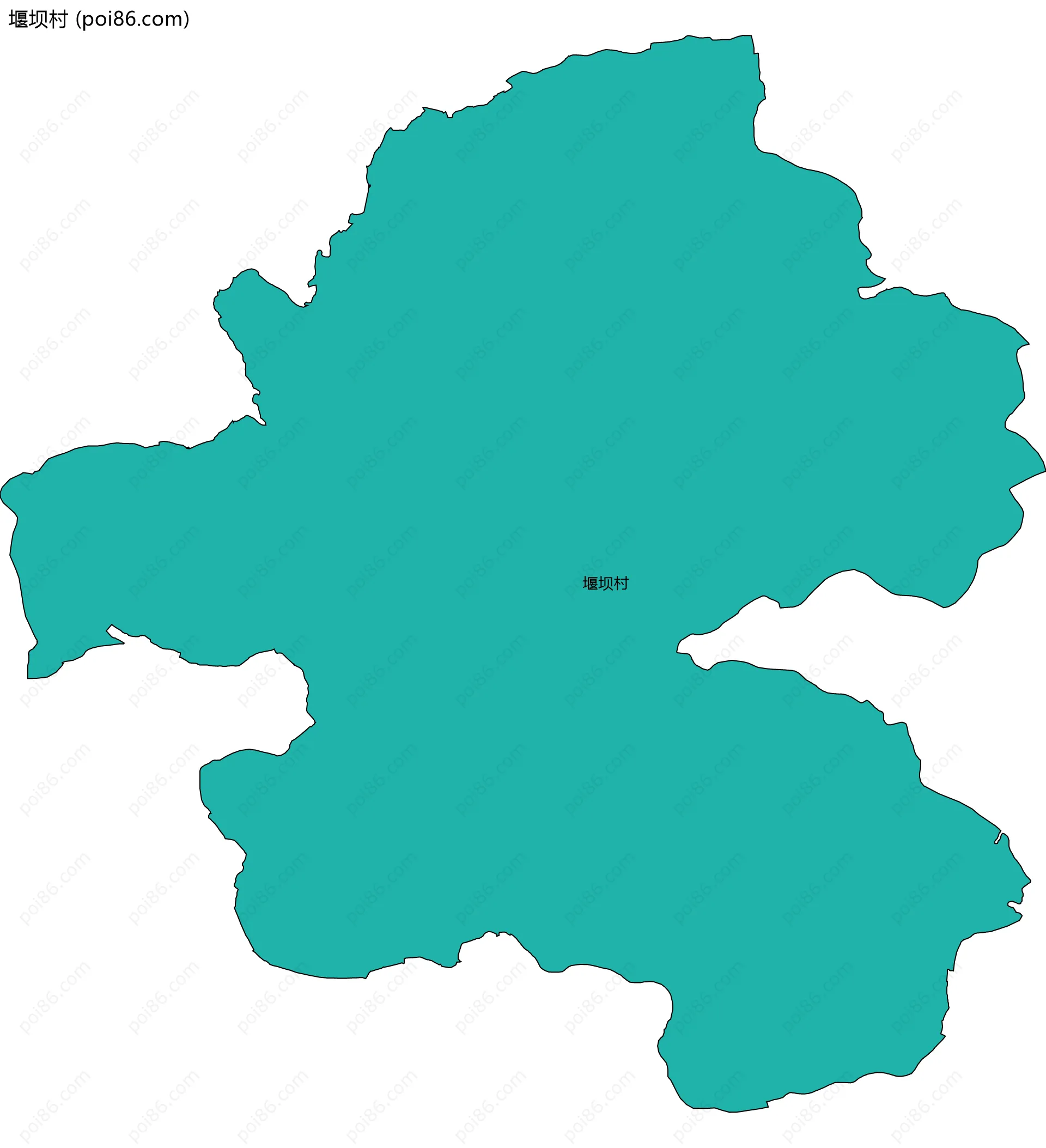 堰坝村边界地图