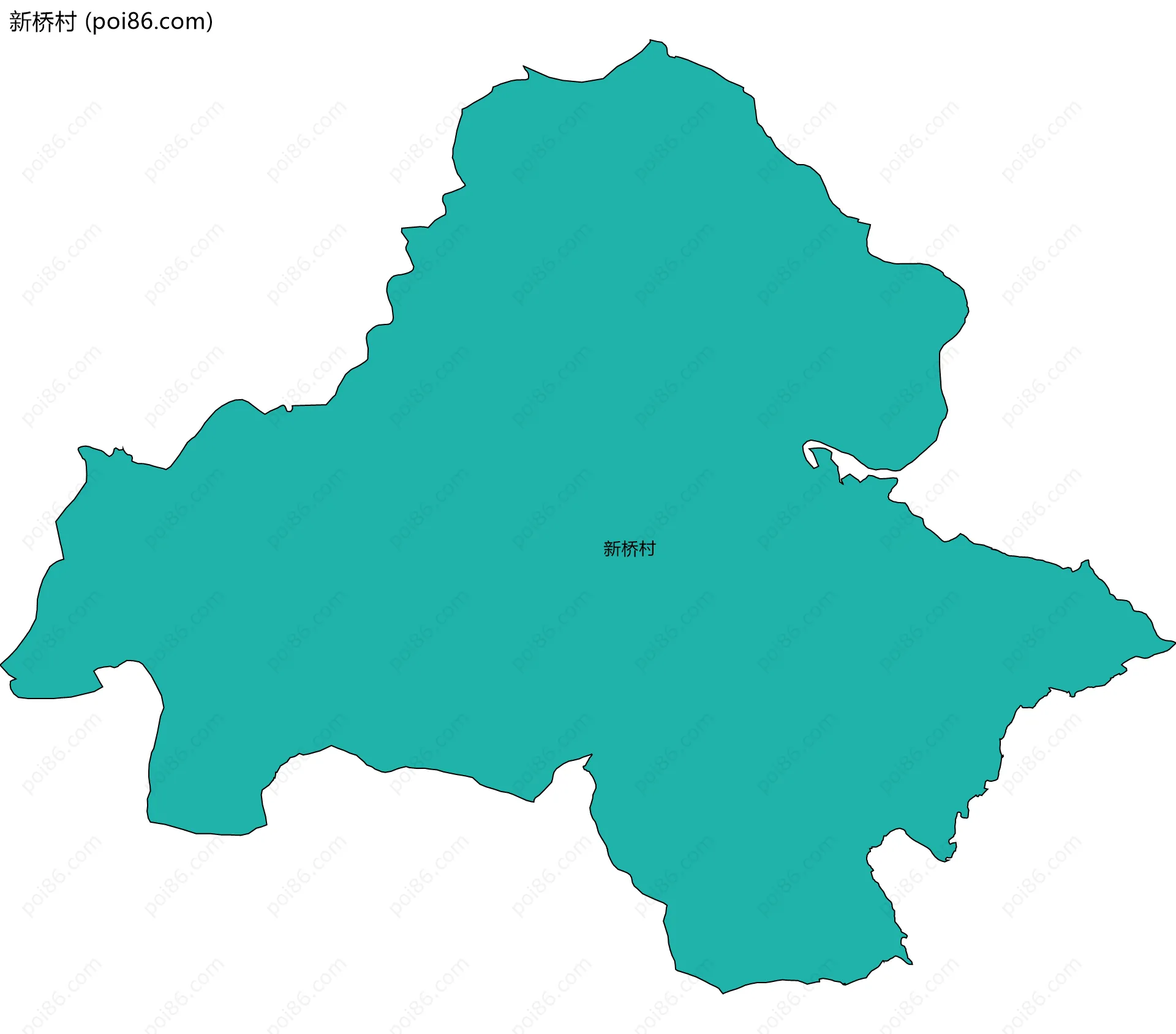 新桥村边界地图