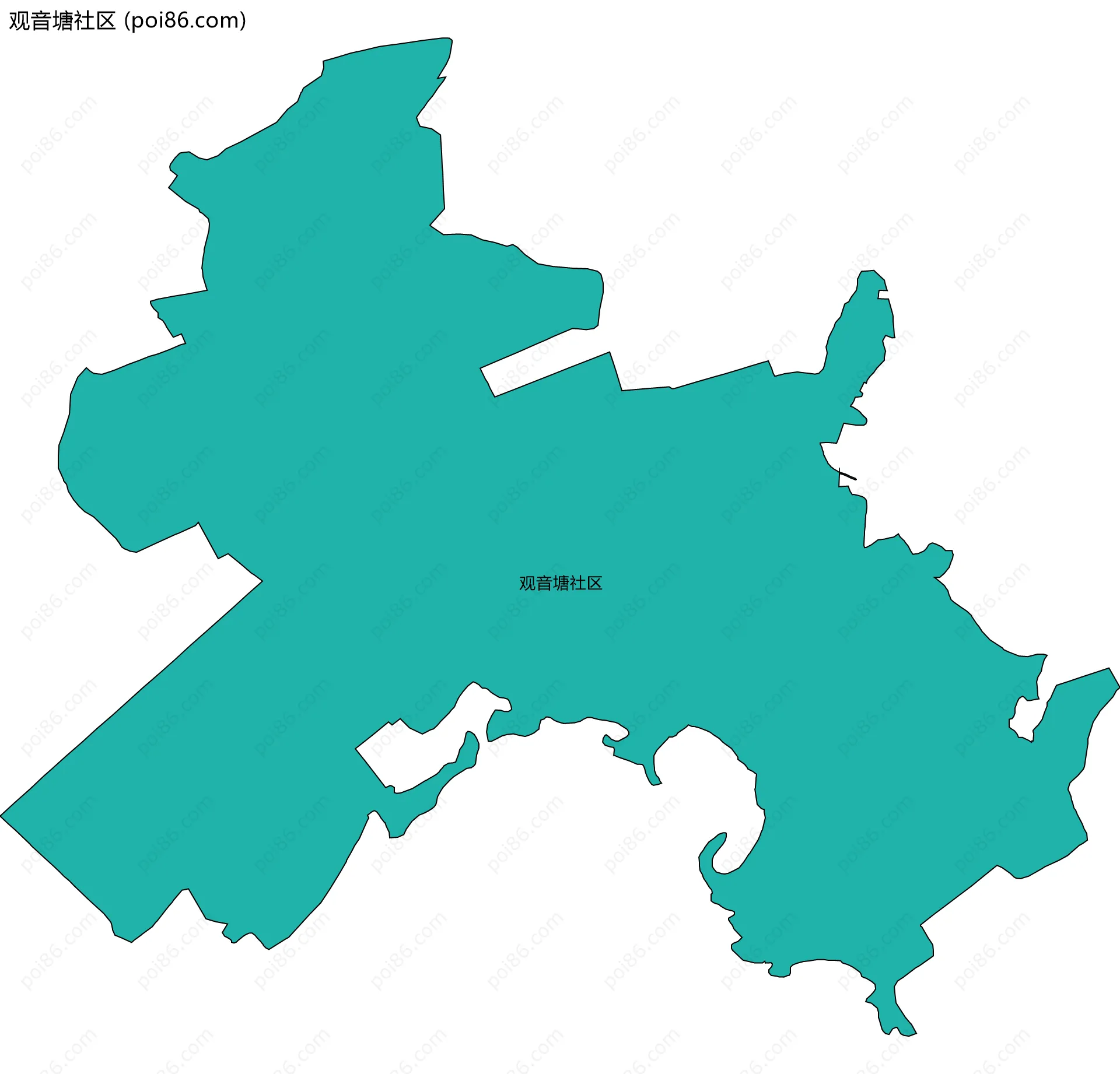 观音塘社区边界地图