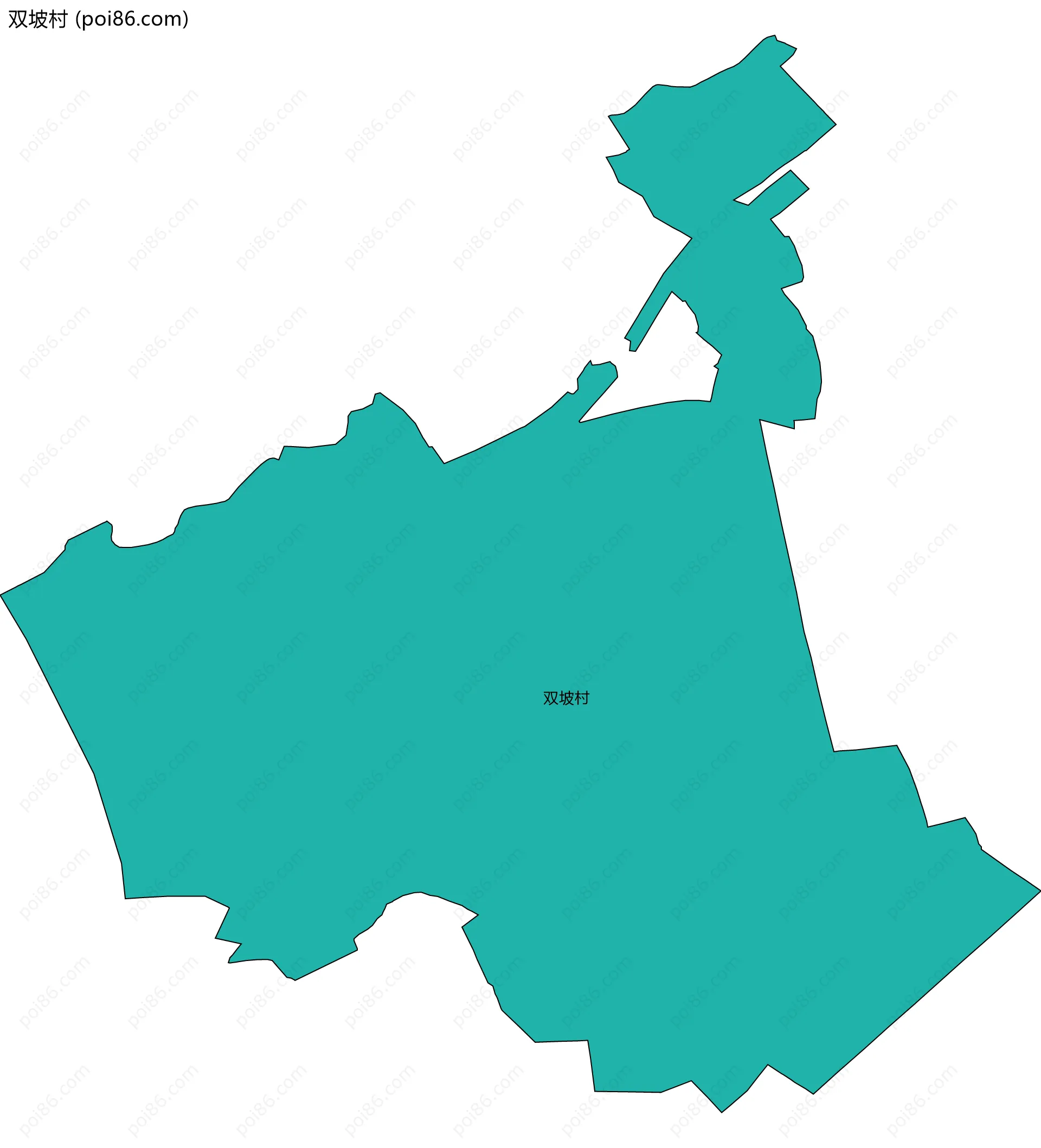 双坡村边界地图