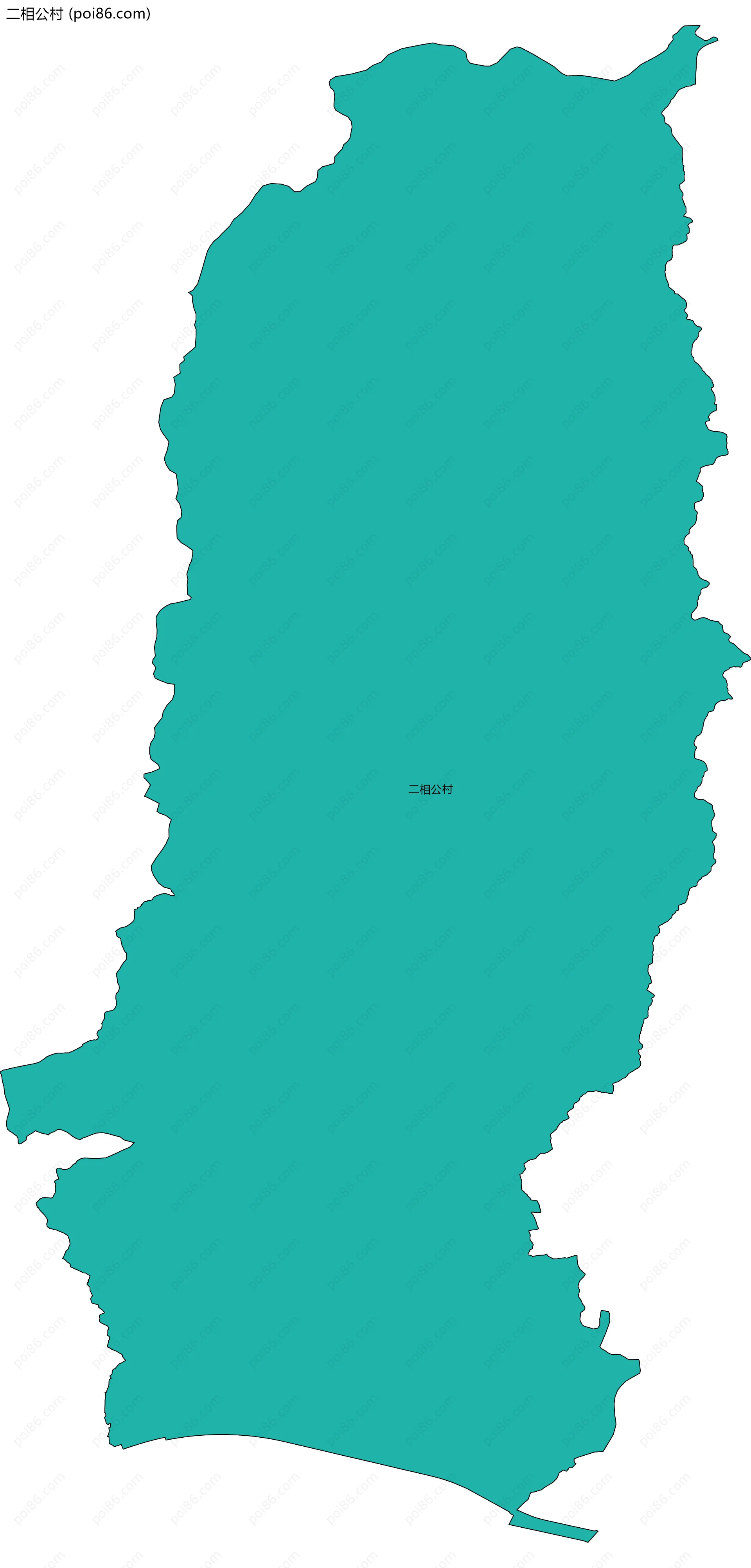 二相公村边界地图