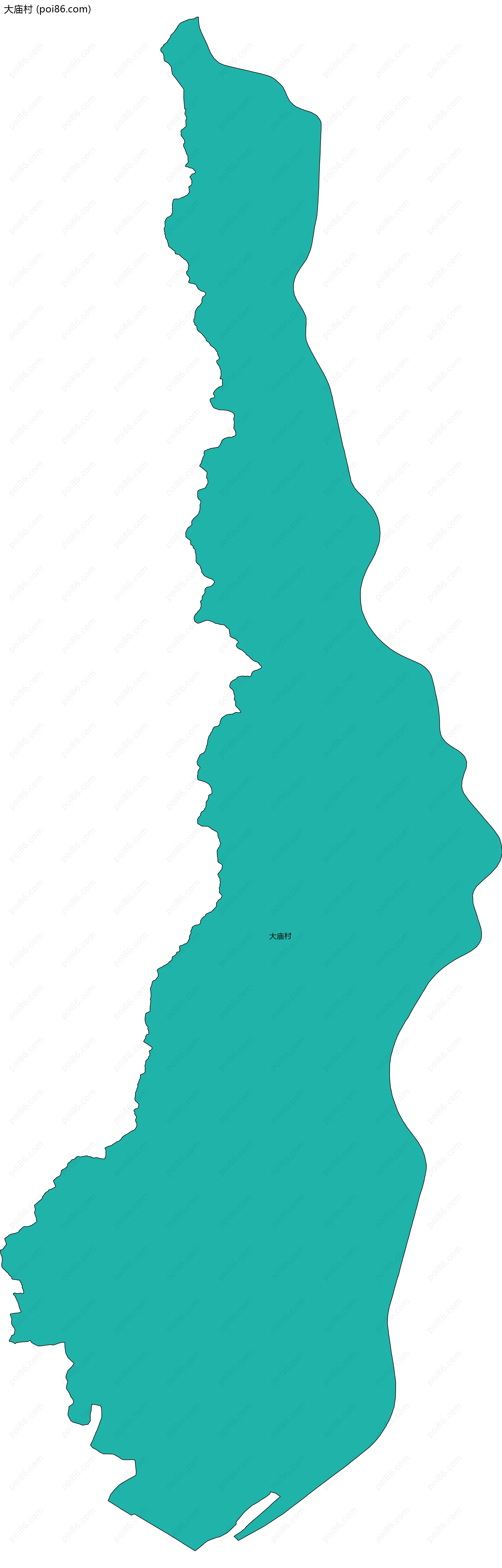 大庙村边界地图