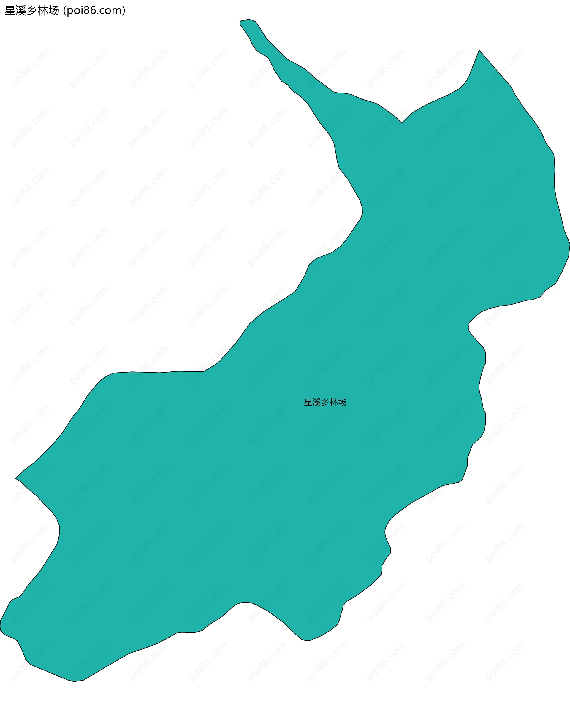 星溪乡林场边界地图