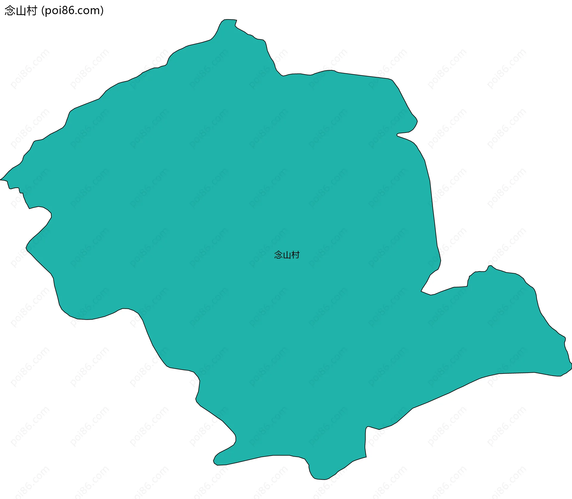 念山村边界地图