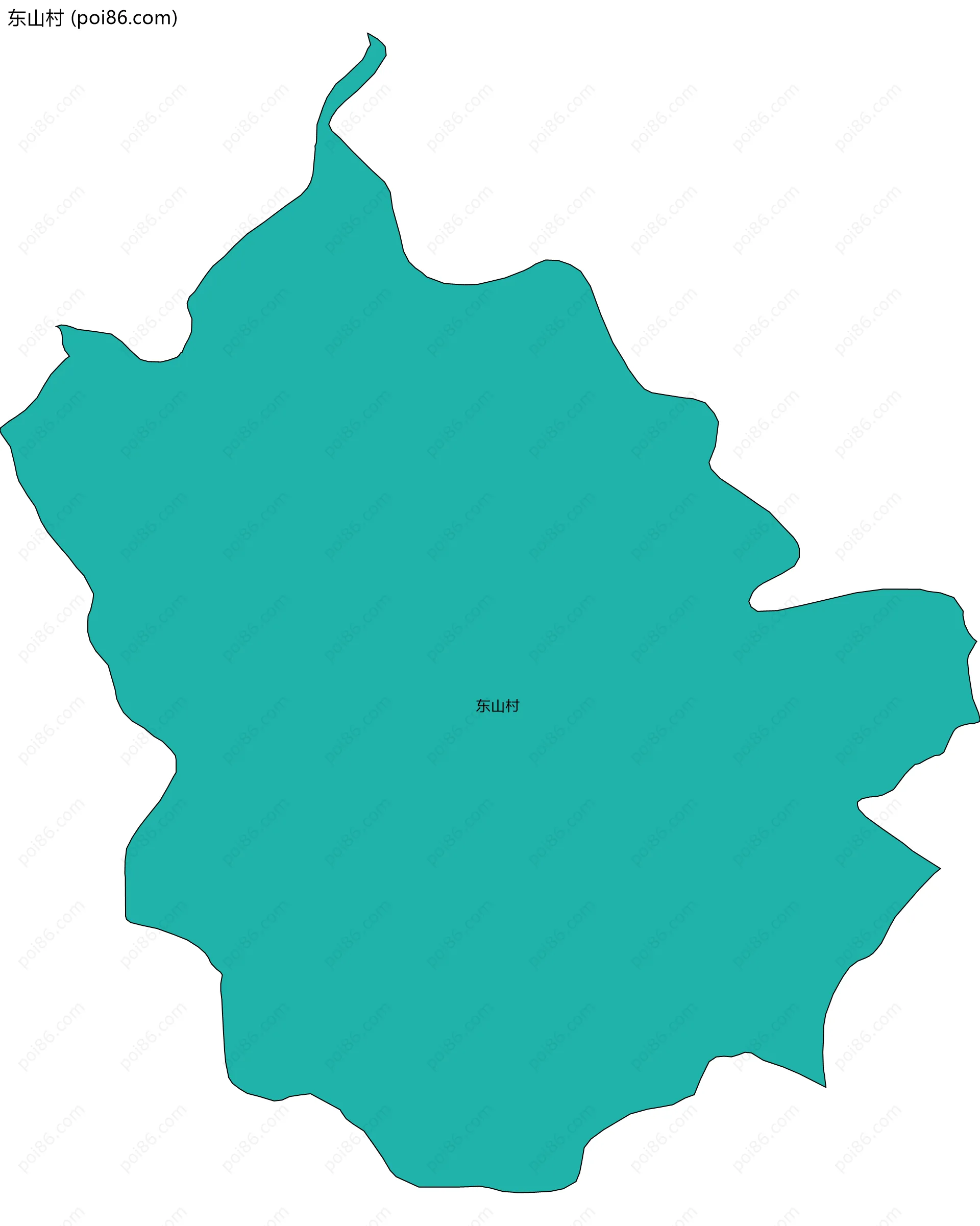 东山村边界地图