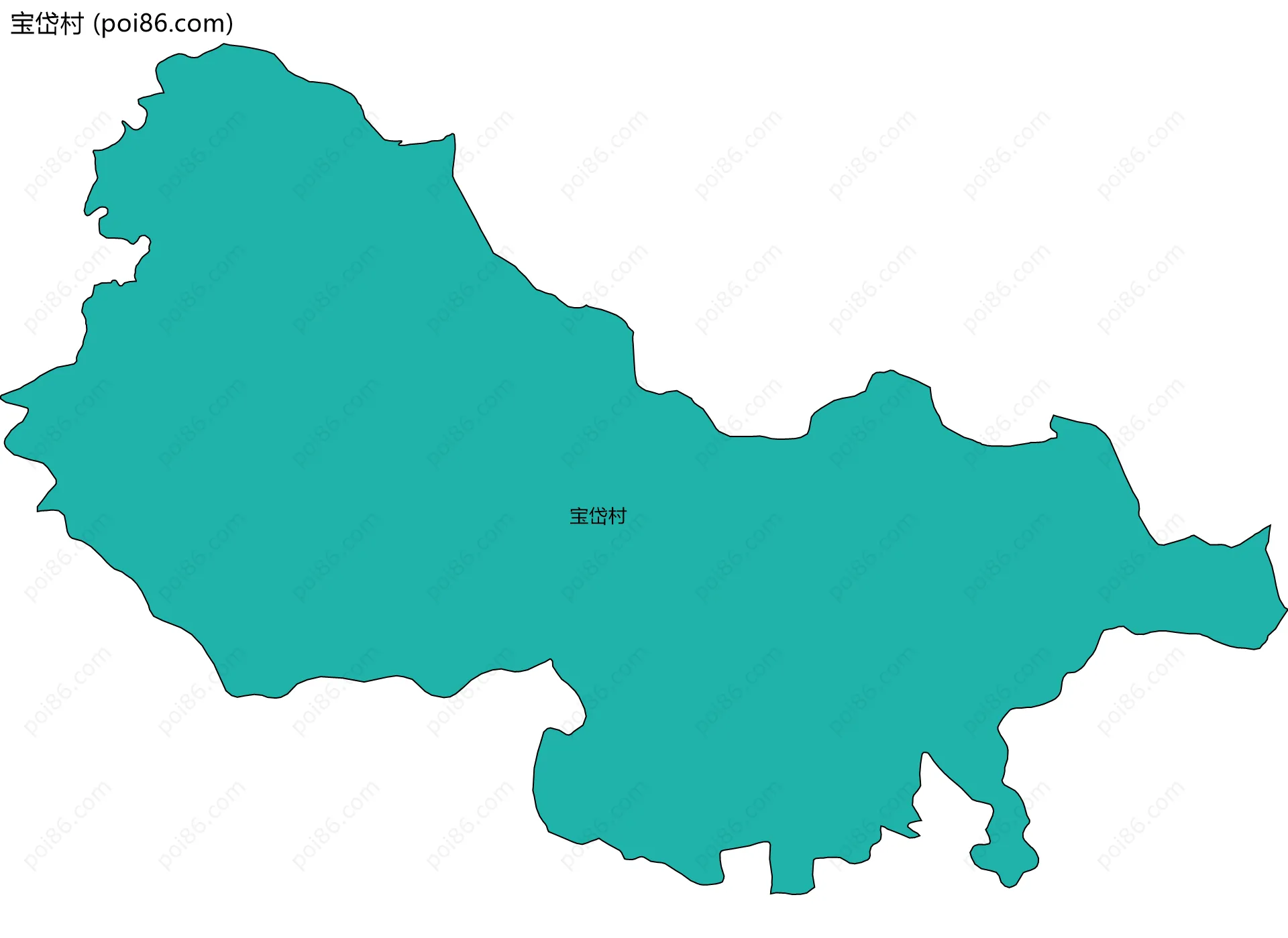 宝岱村边界地图