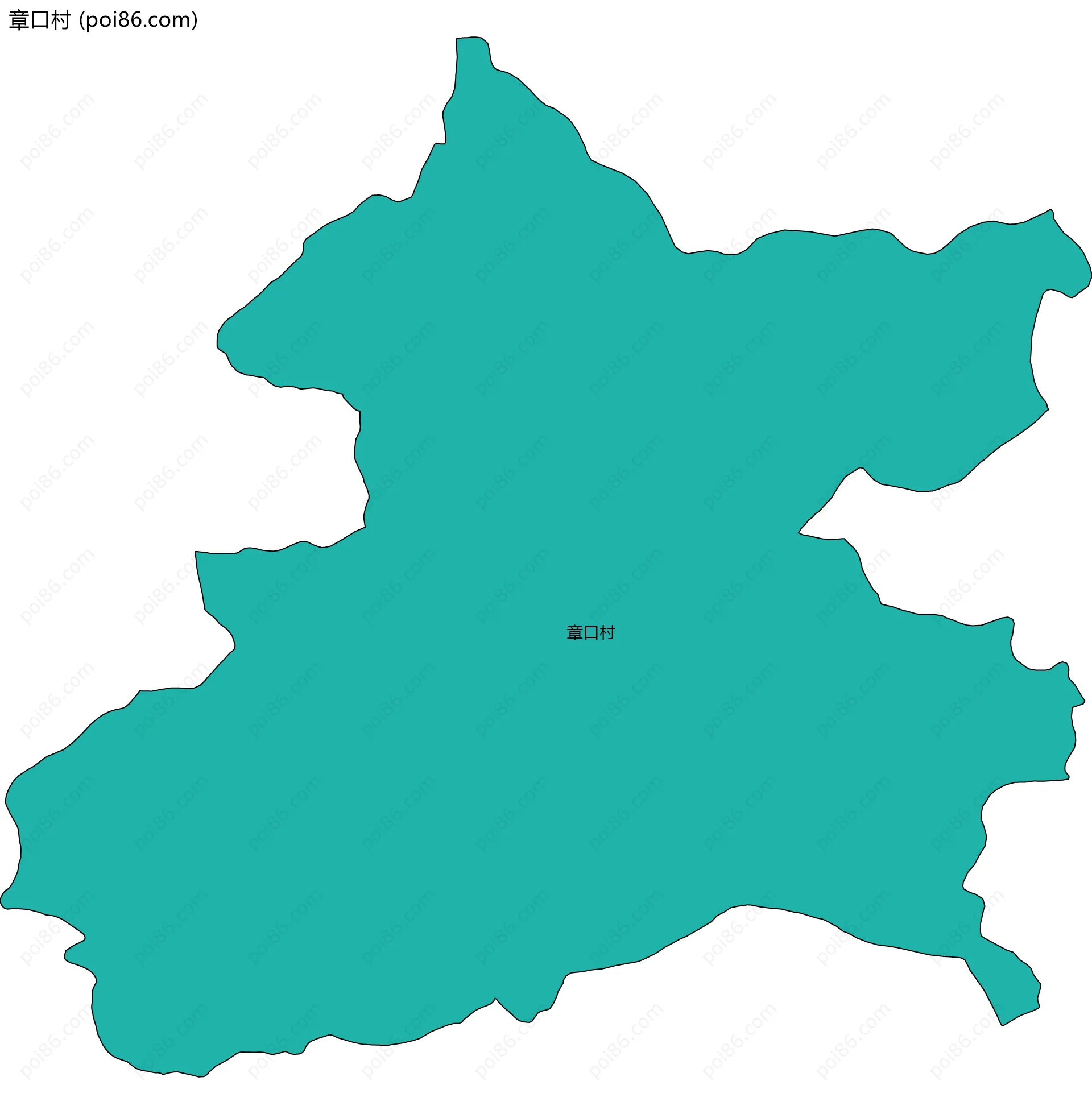 章口村边界地图