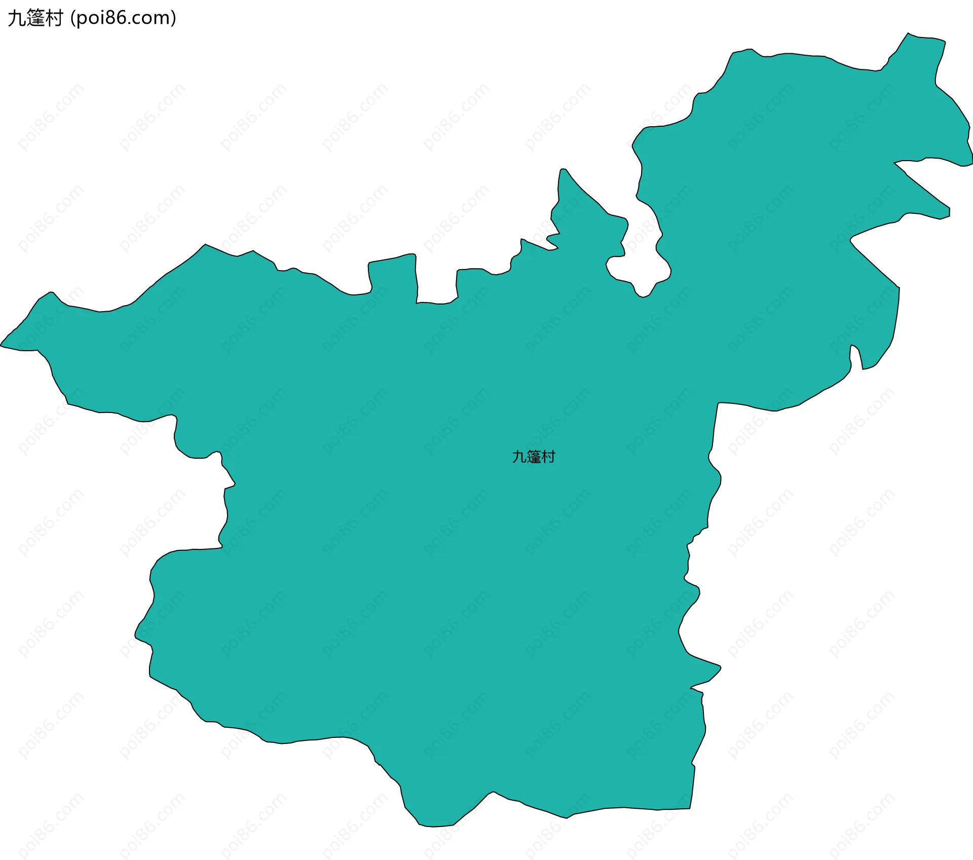 九篷村边界地图