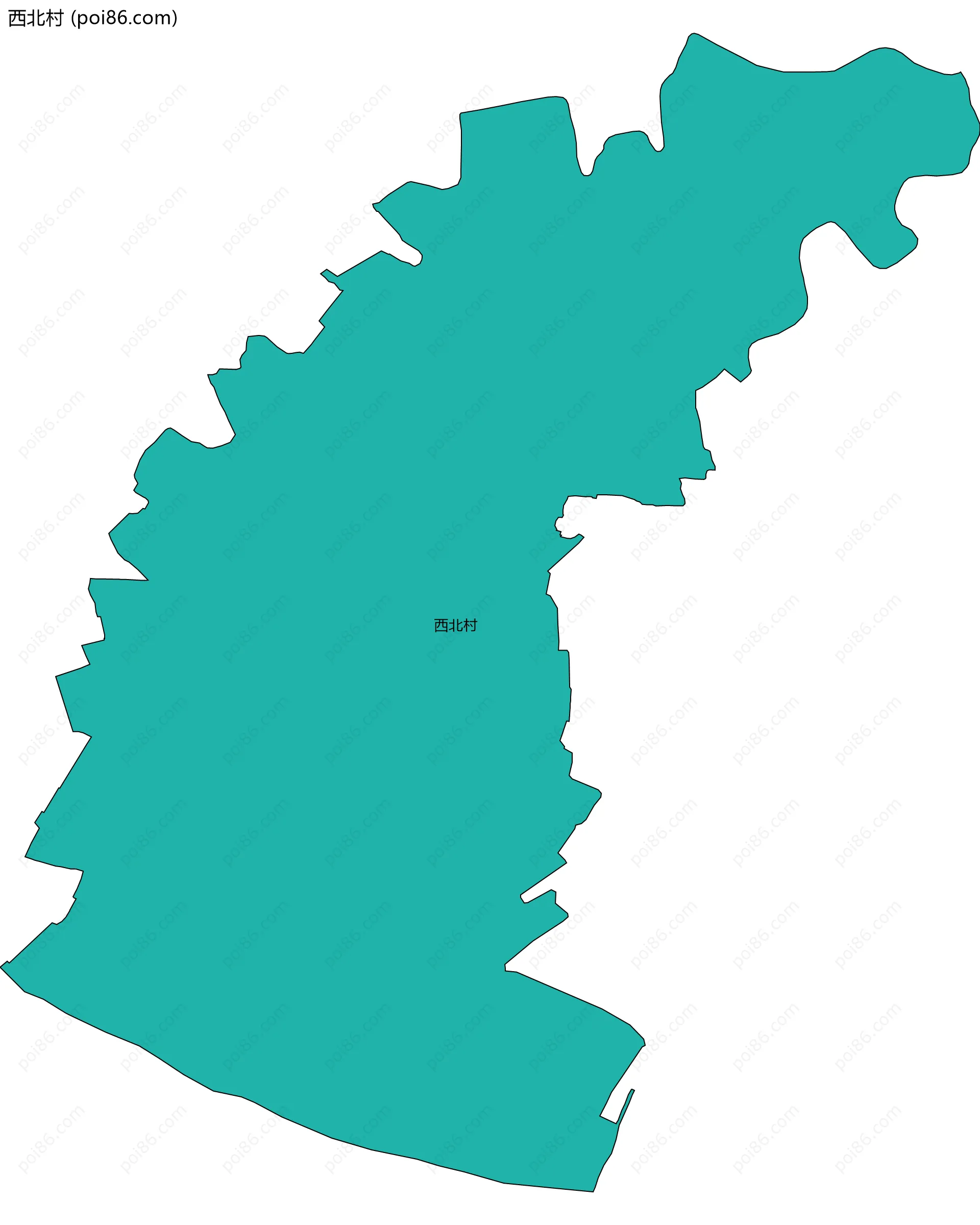 西北村边界地图
