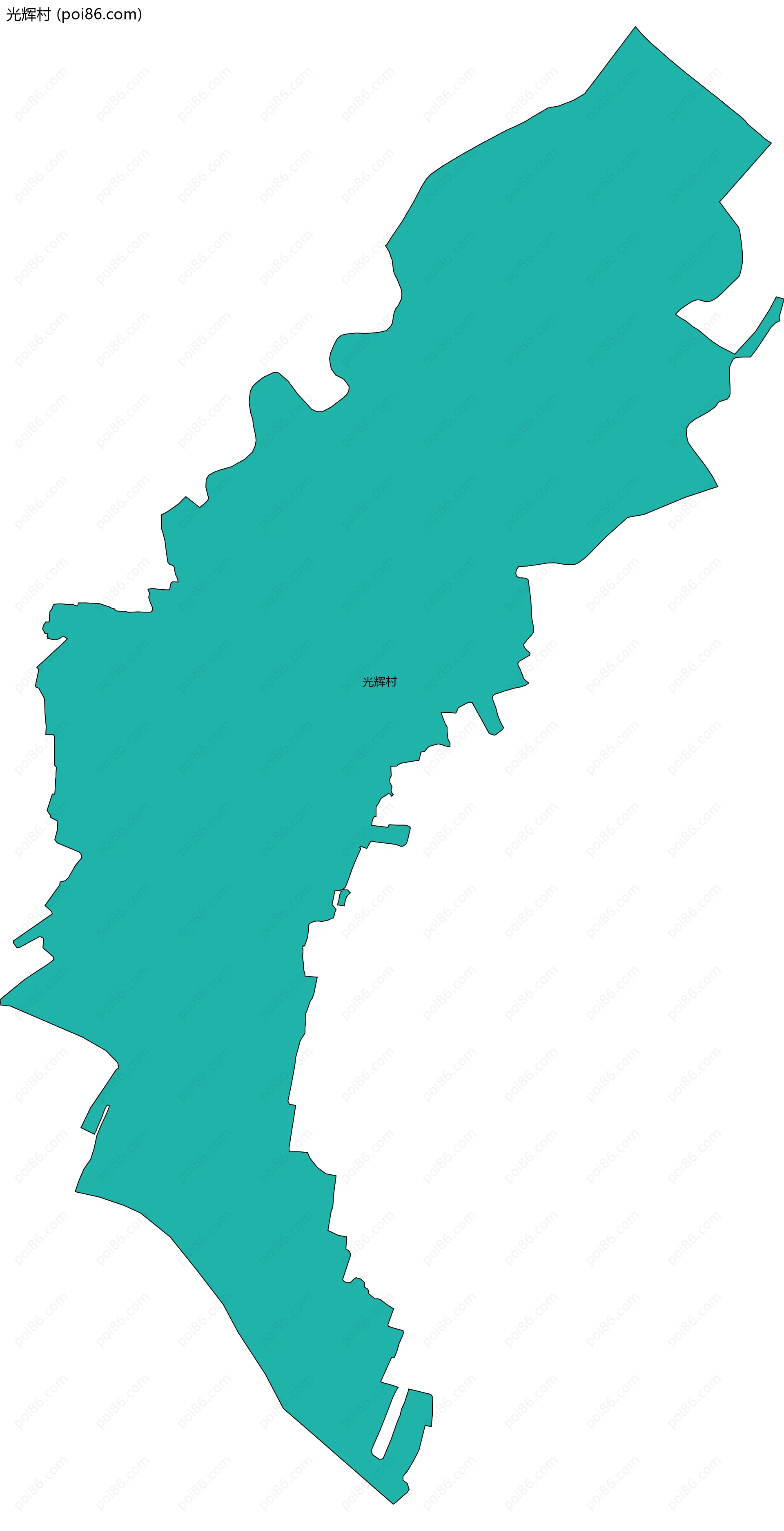 光辉村边界地图