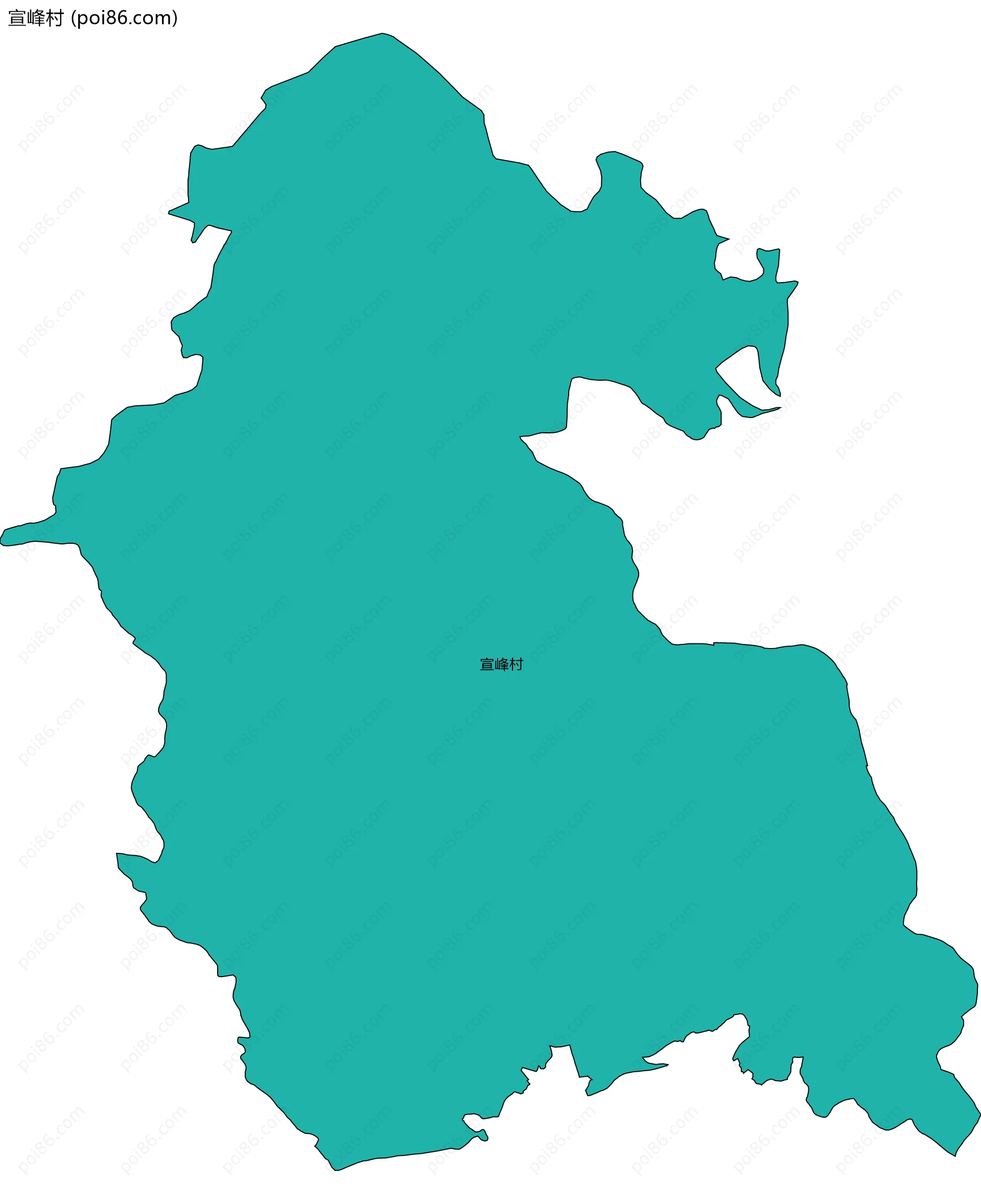 宣峰村边界地图