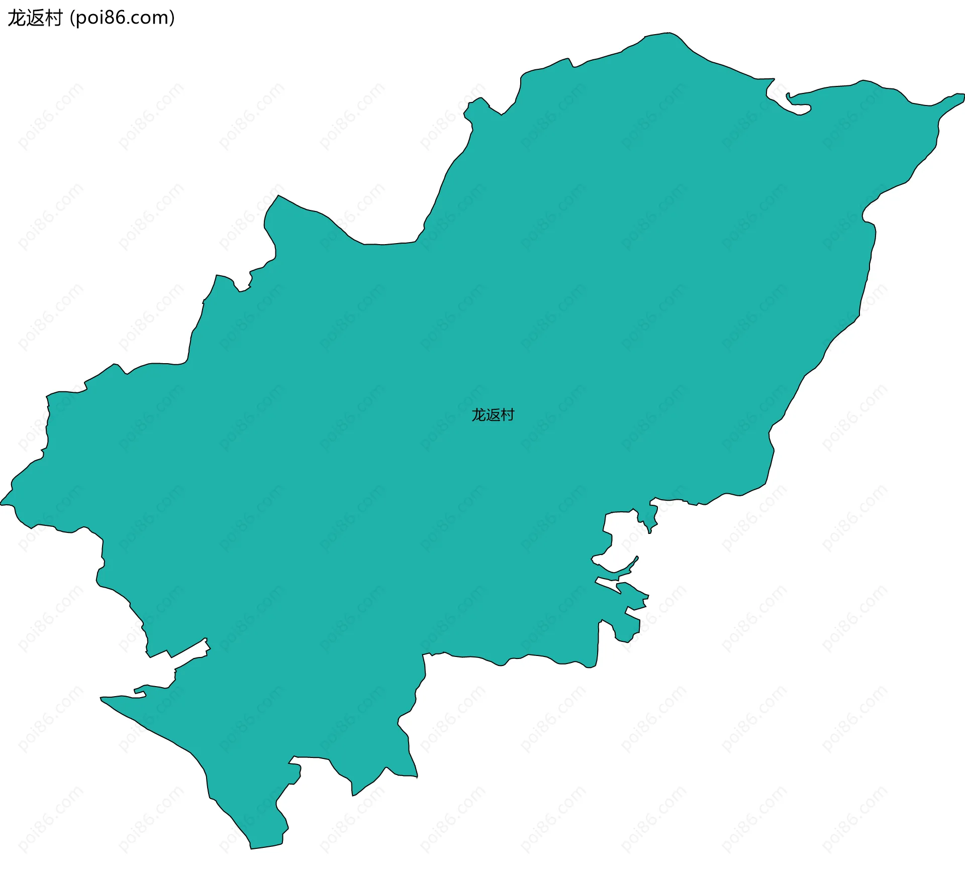 龙返村边界地图