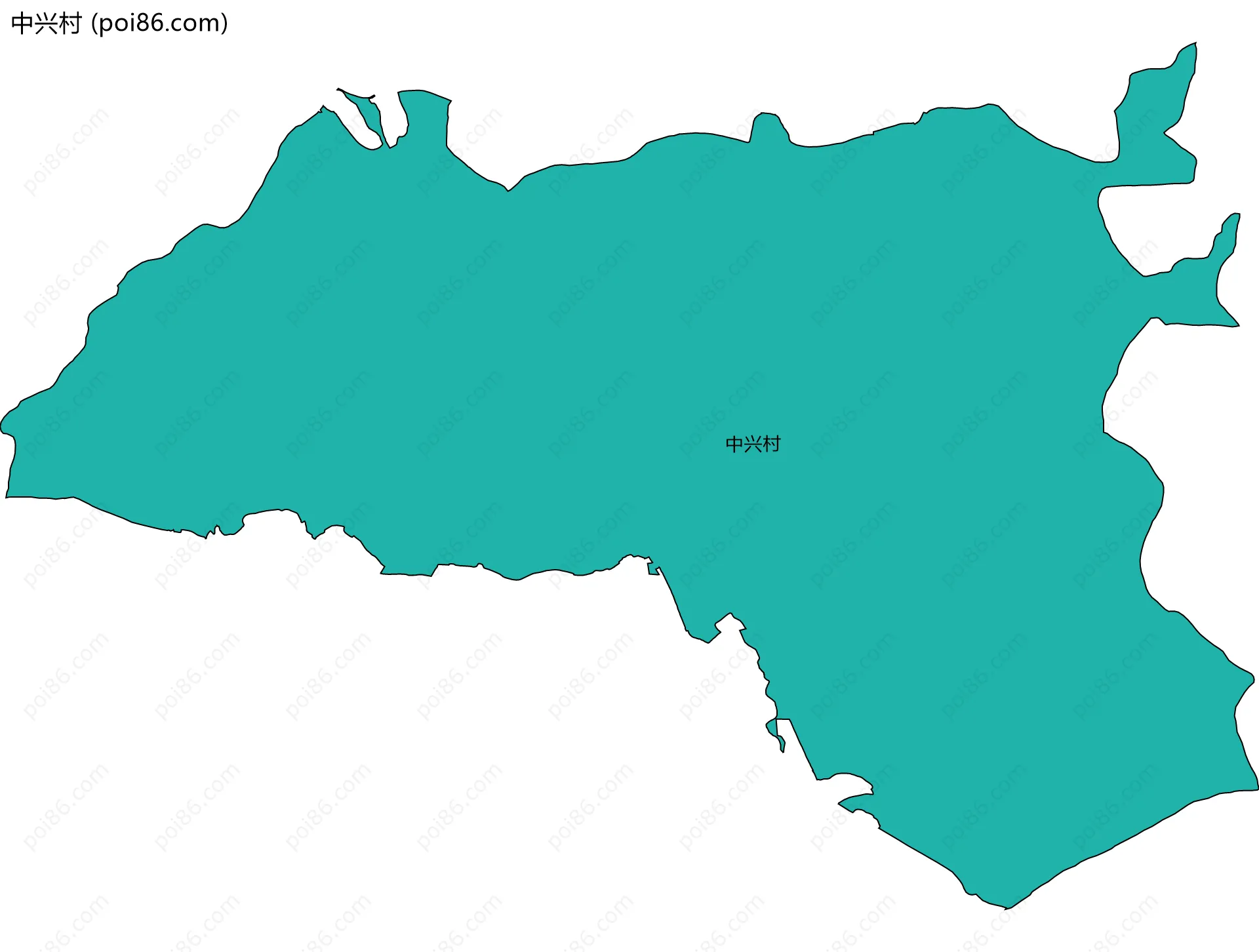 中兴村边界地图