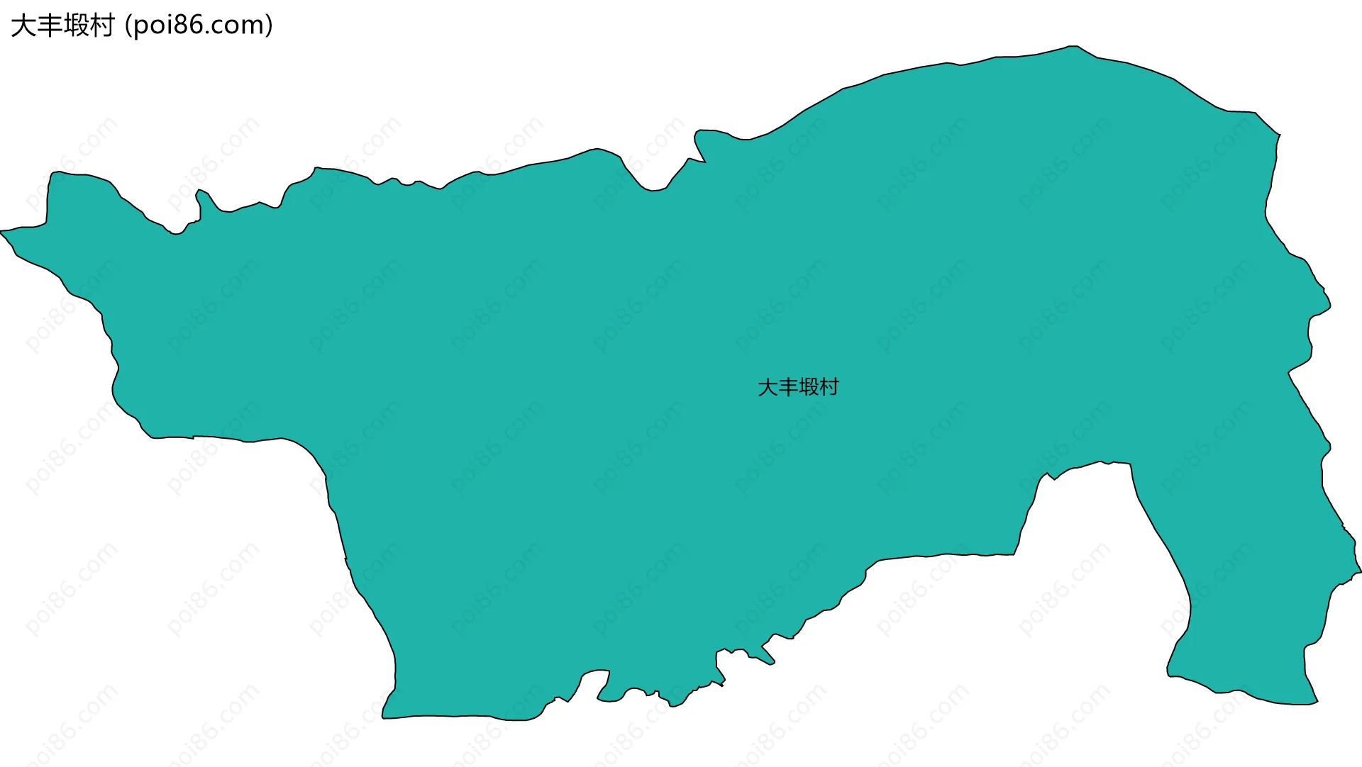 大丰塅村边界地图