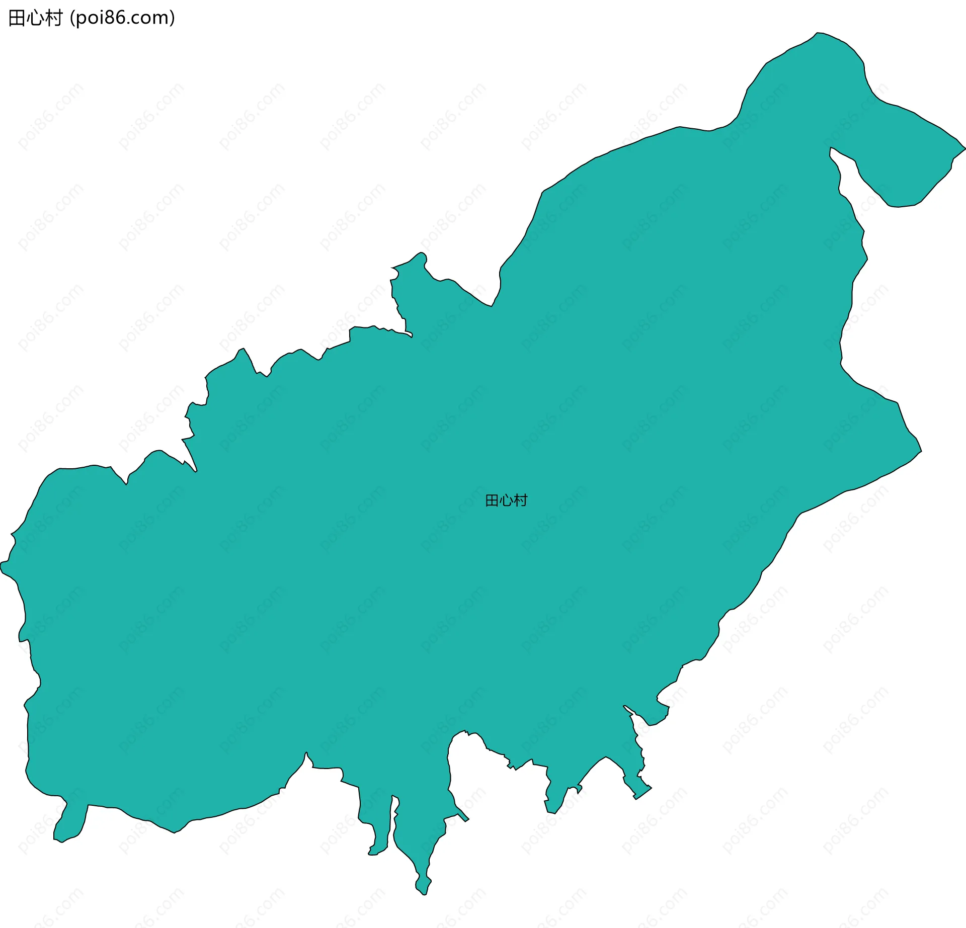 田心村边界地图