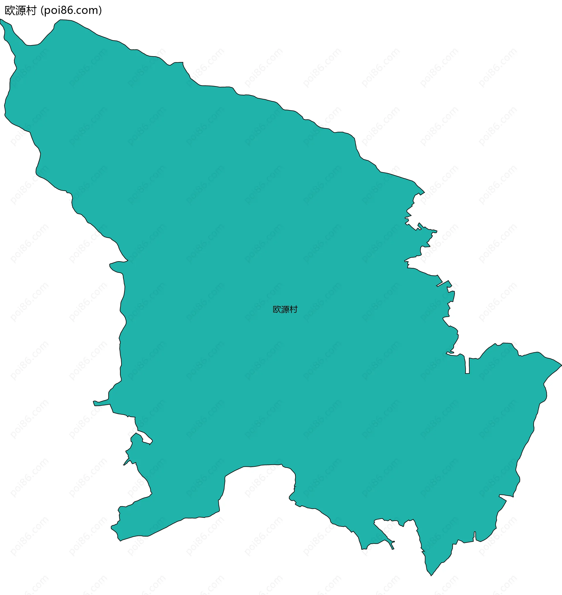 欧源村边界地图
