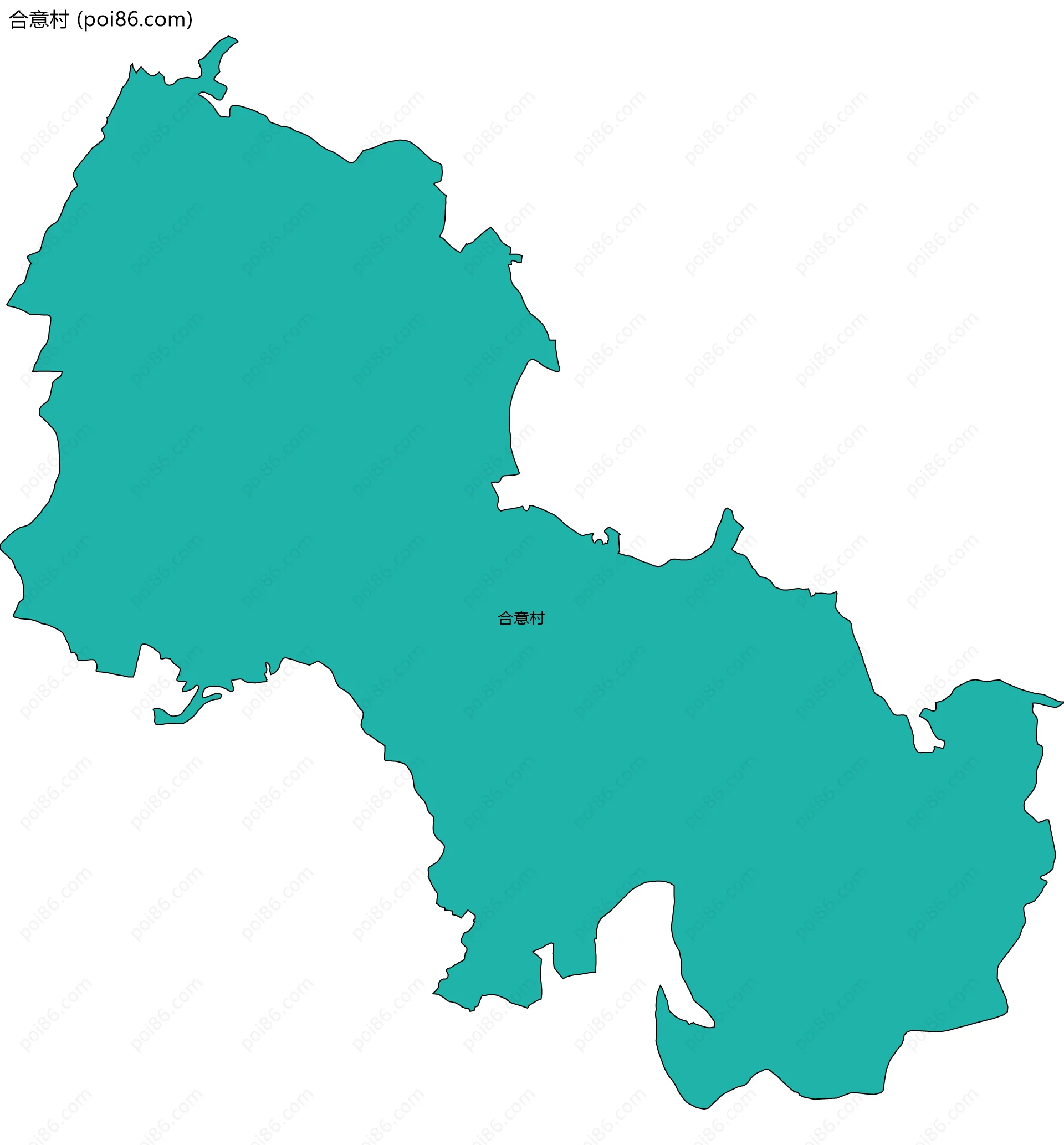 合意村边界地图