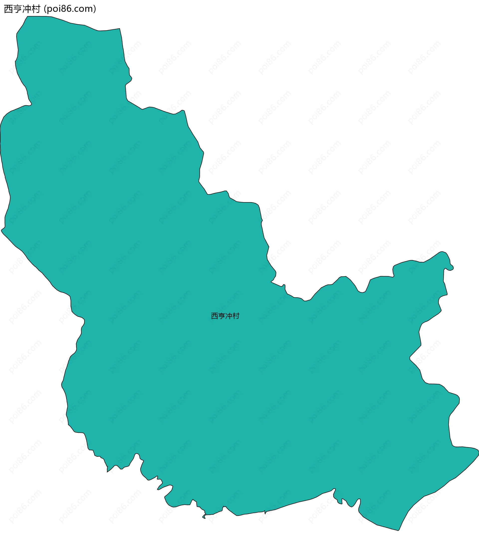 西亨冲村边界地图