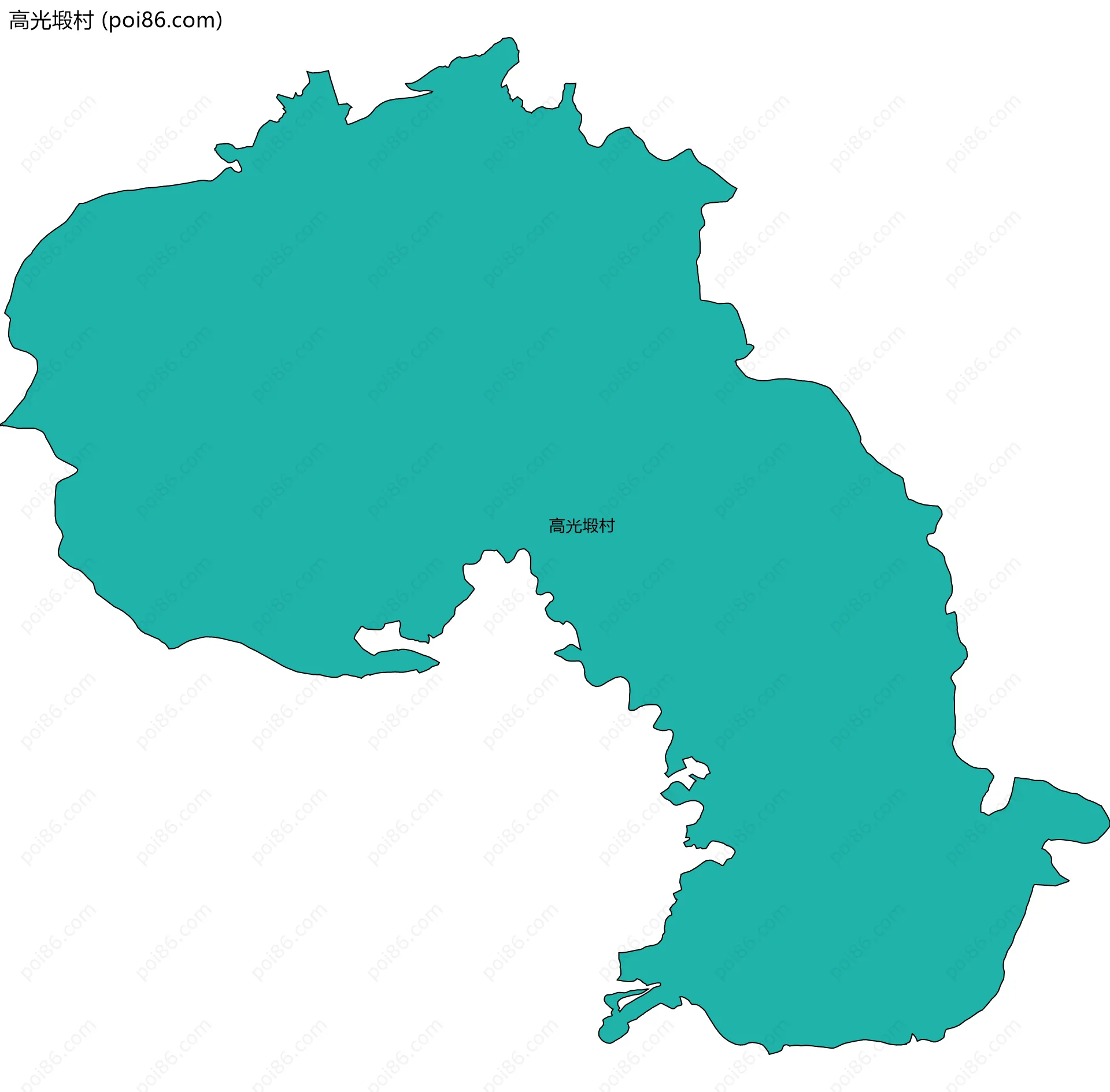 高光塅村边界地图