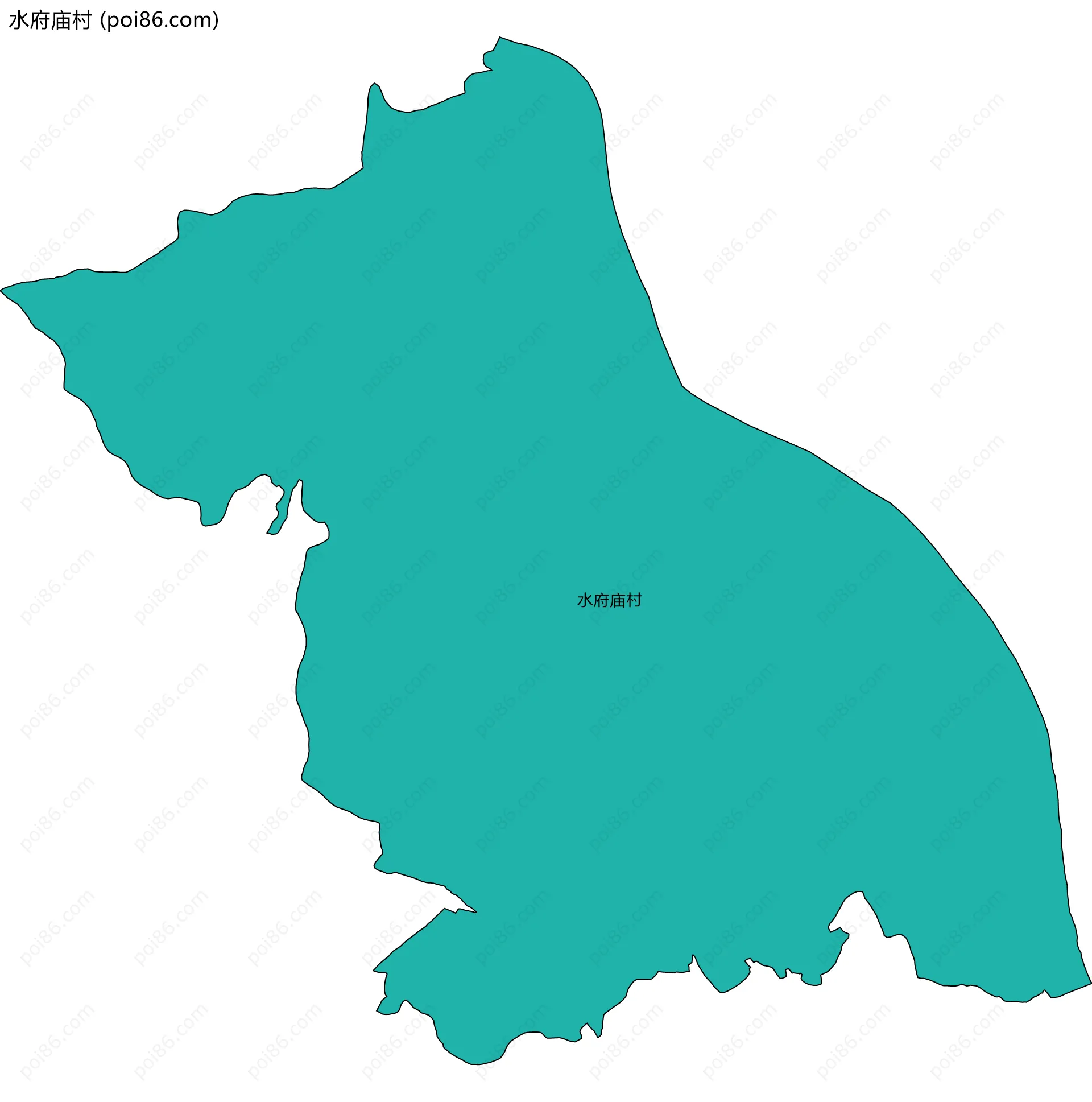 水府庙村边界地图