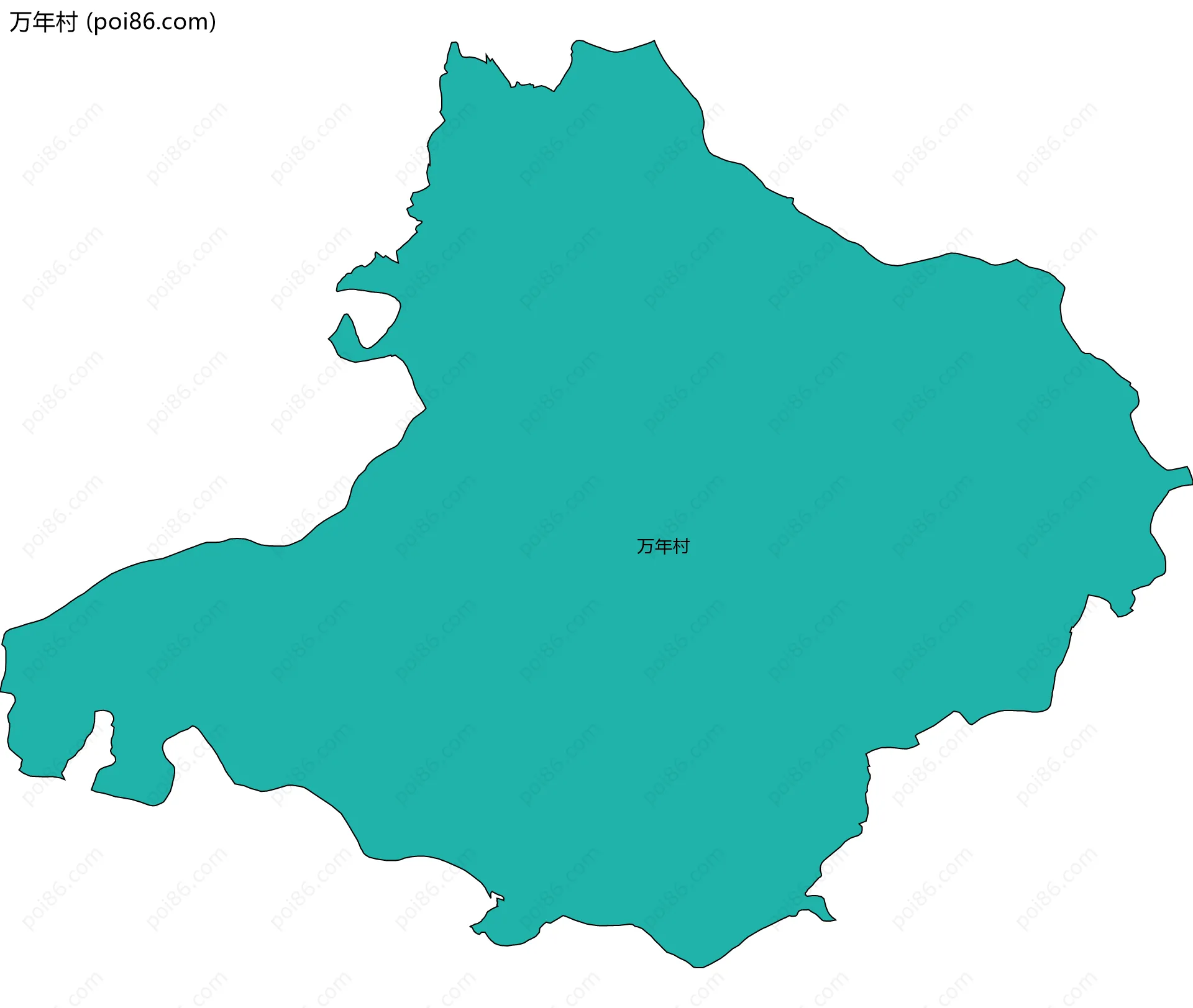 万年村边界地图