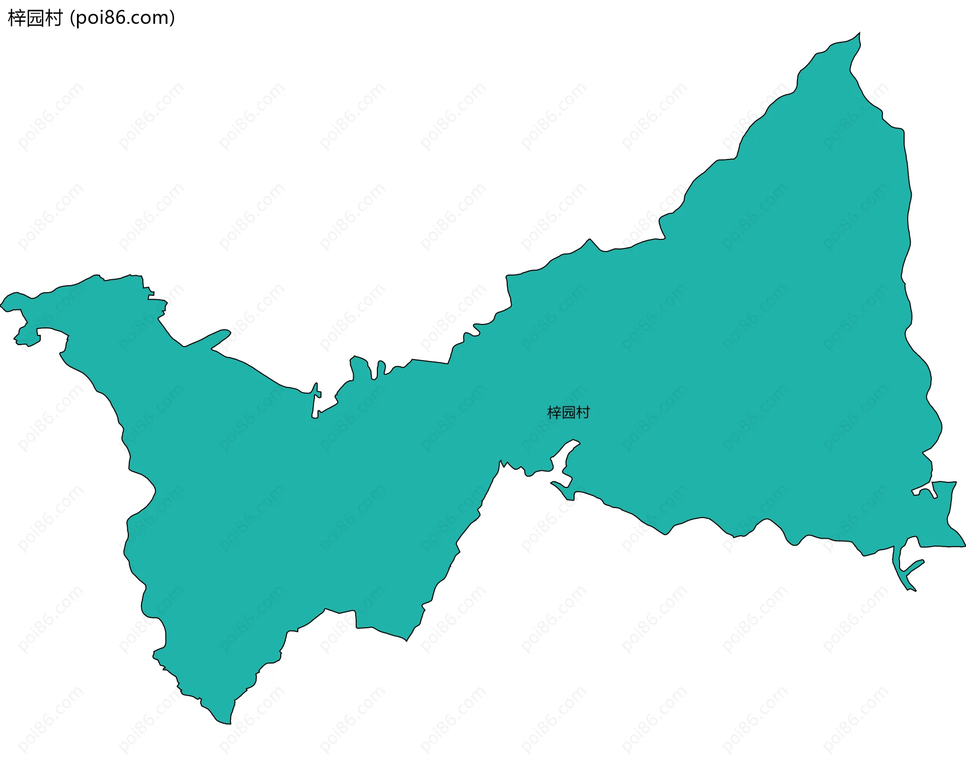梓园村边界地图