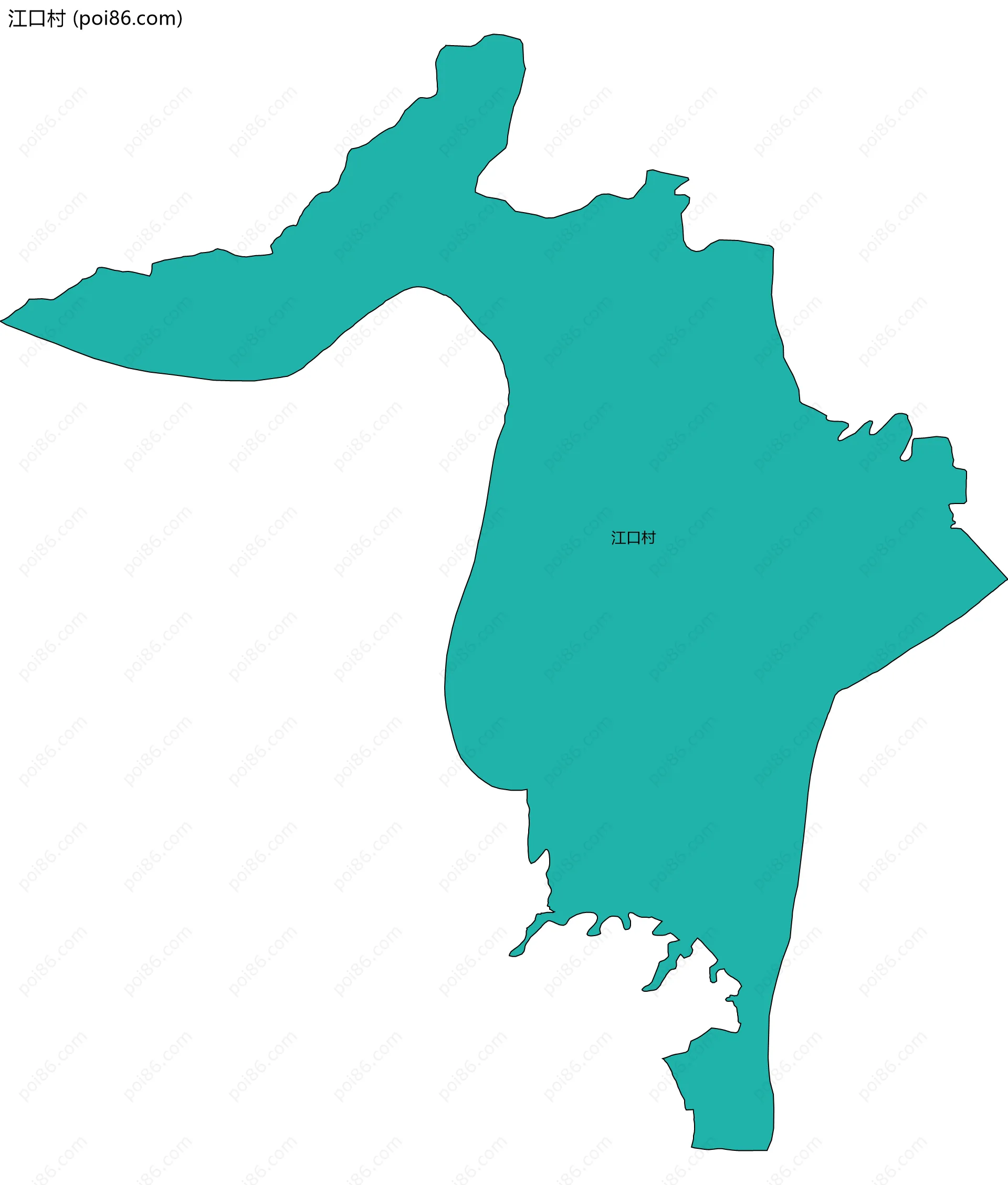 江口村边界地图