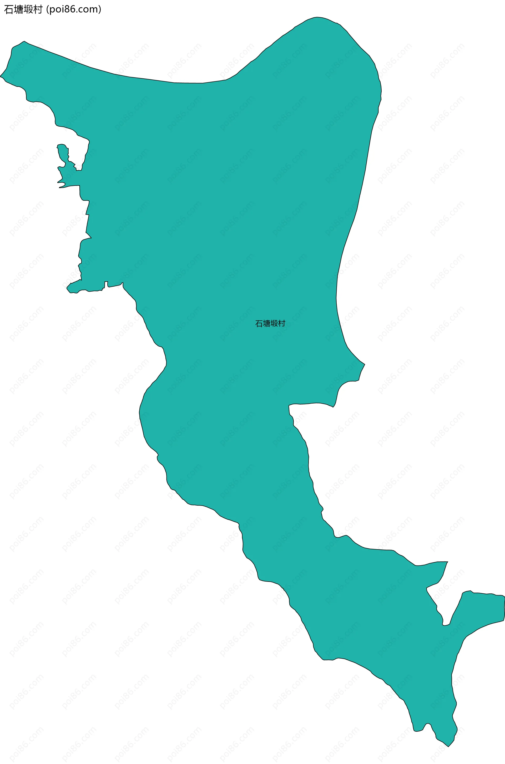 石塘塅村边界地图