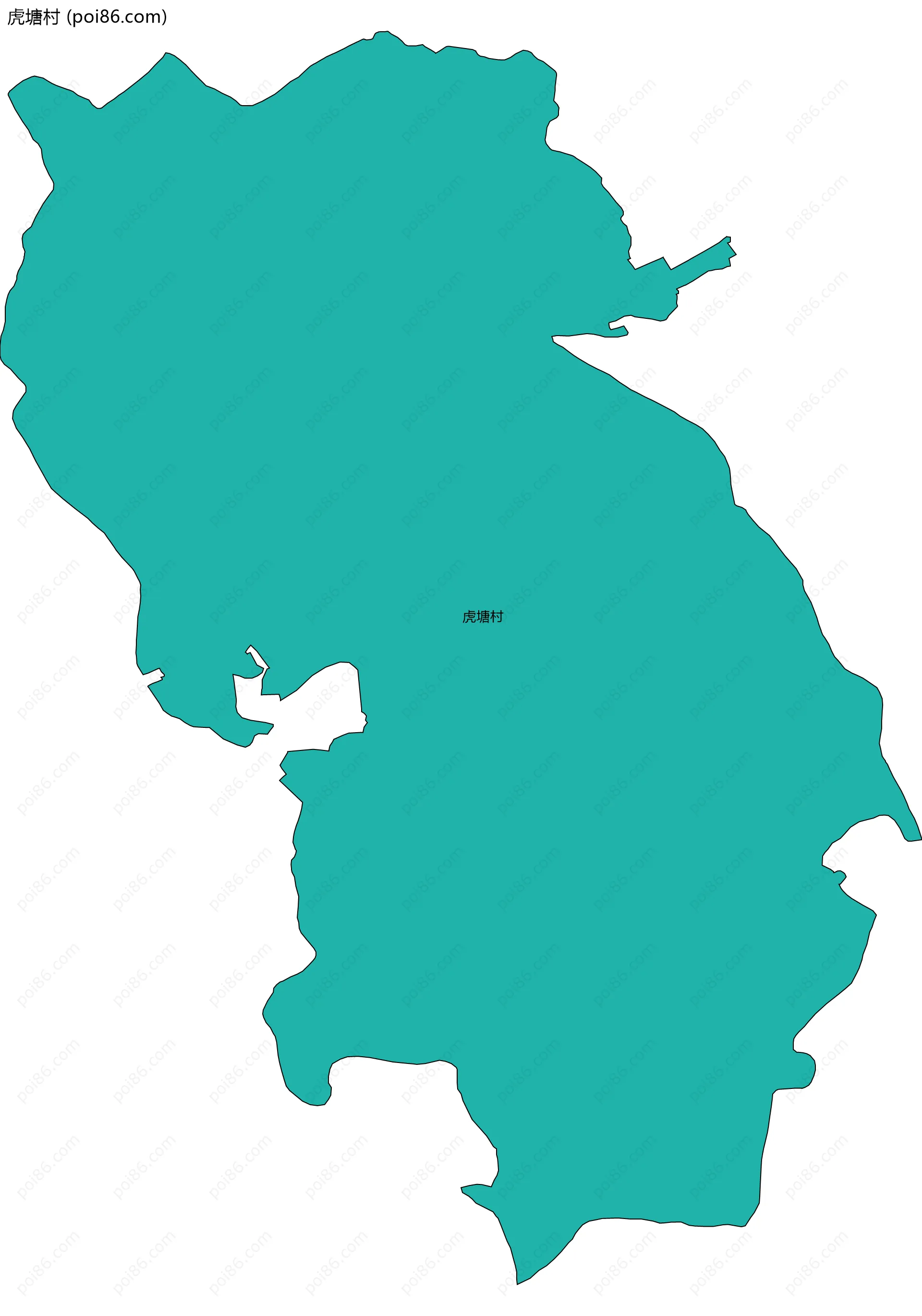 虎塘村边界地图