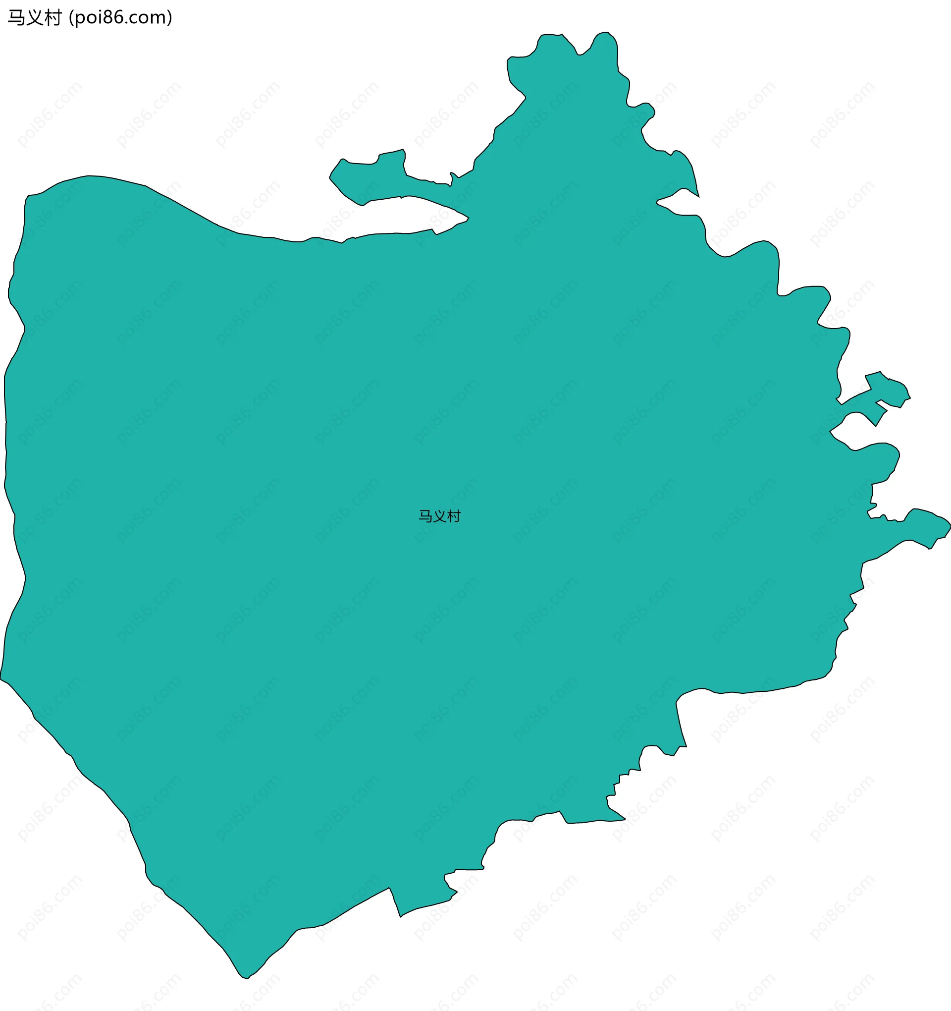 马义村边界地图