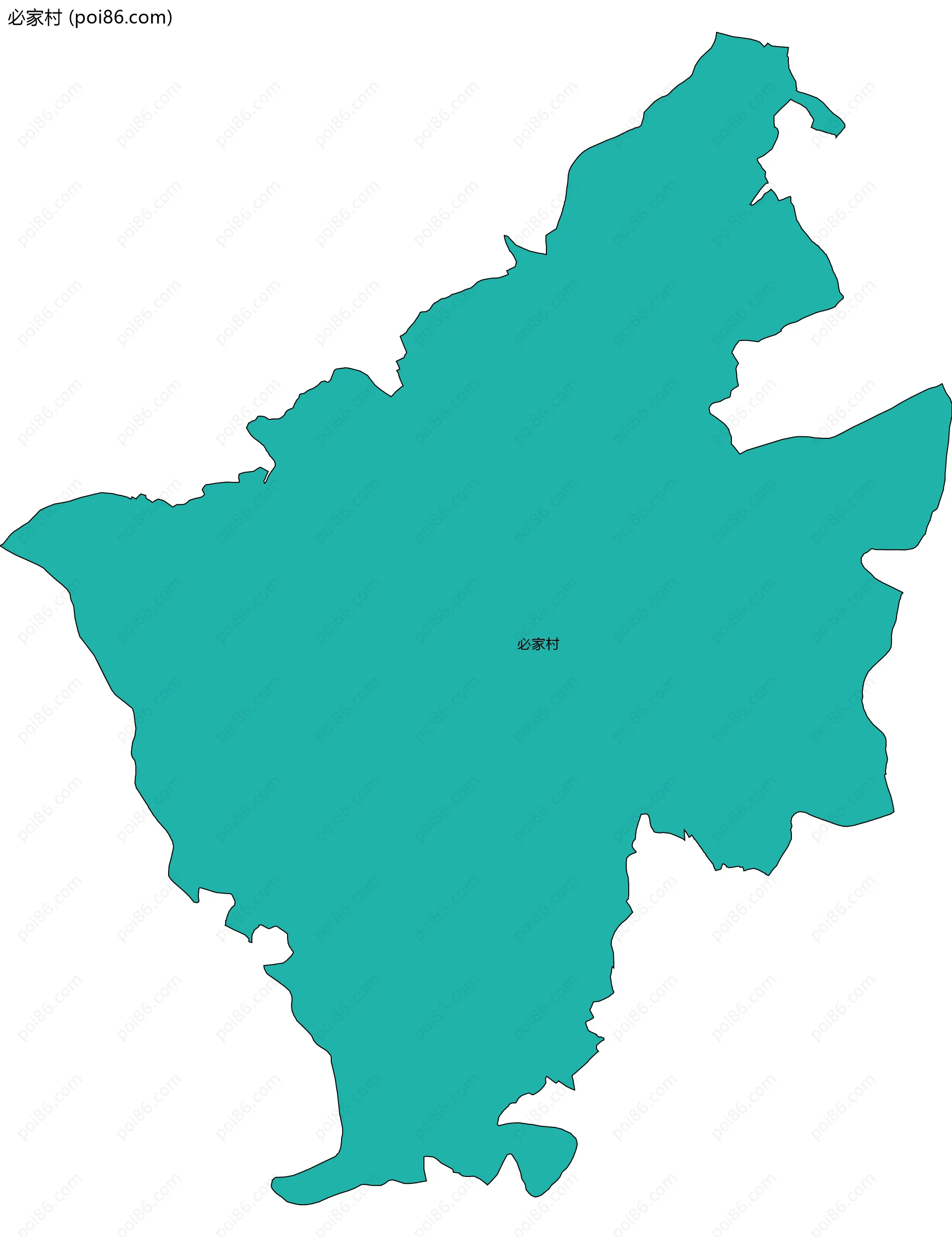 必家村边界地图
