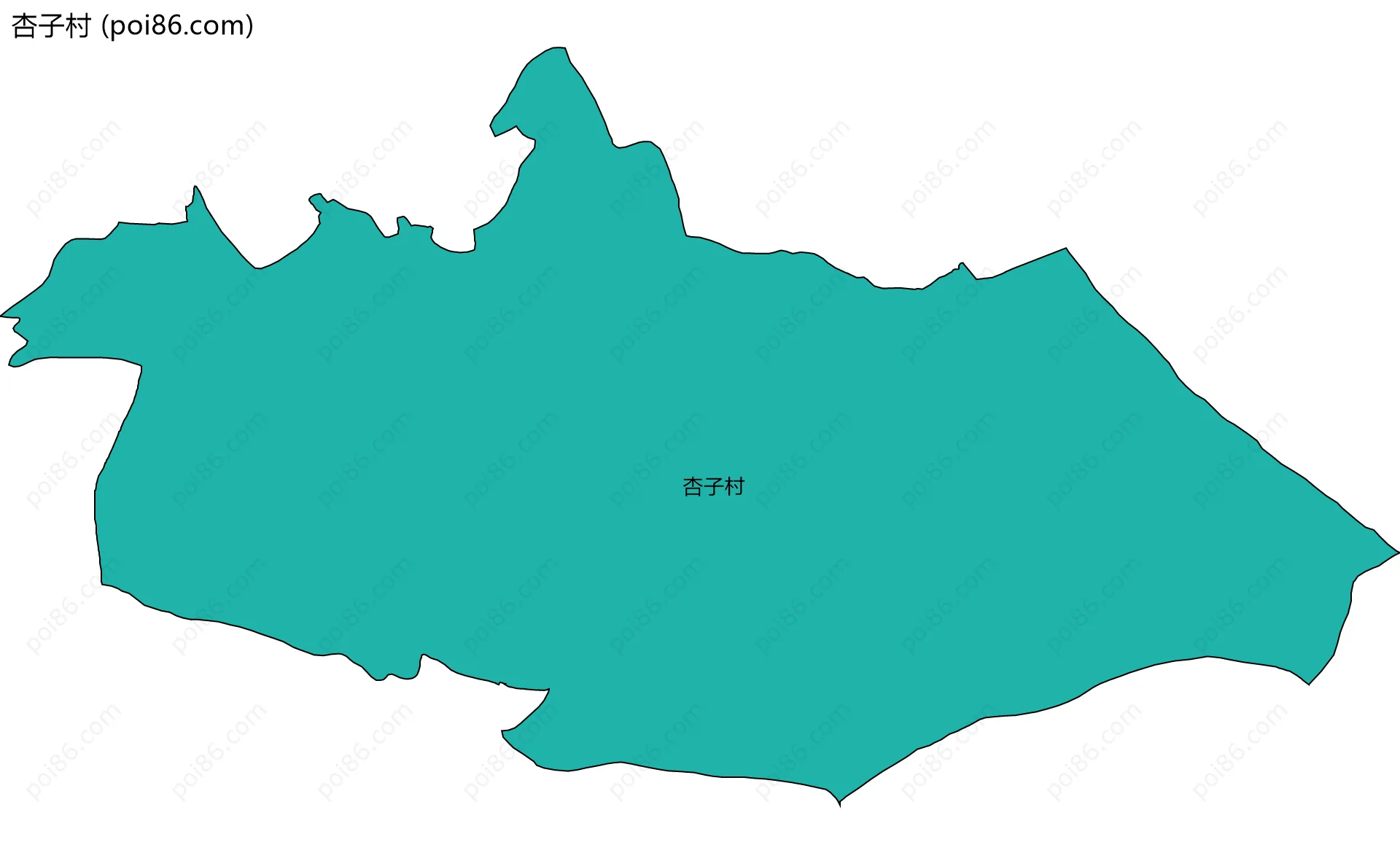 杏子村边界地图