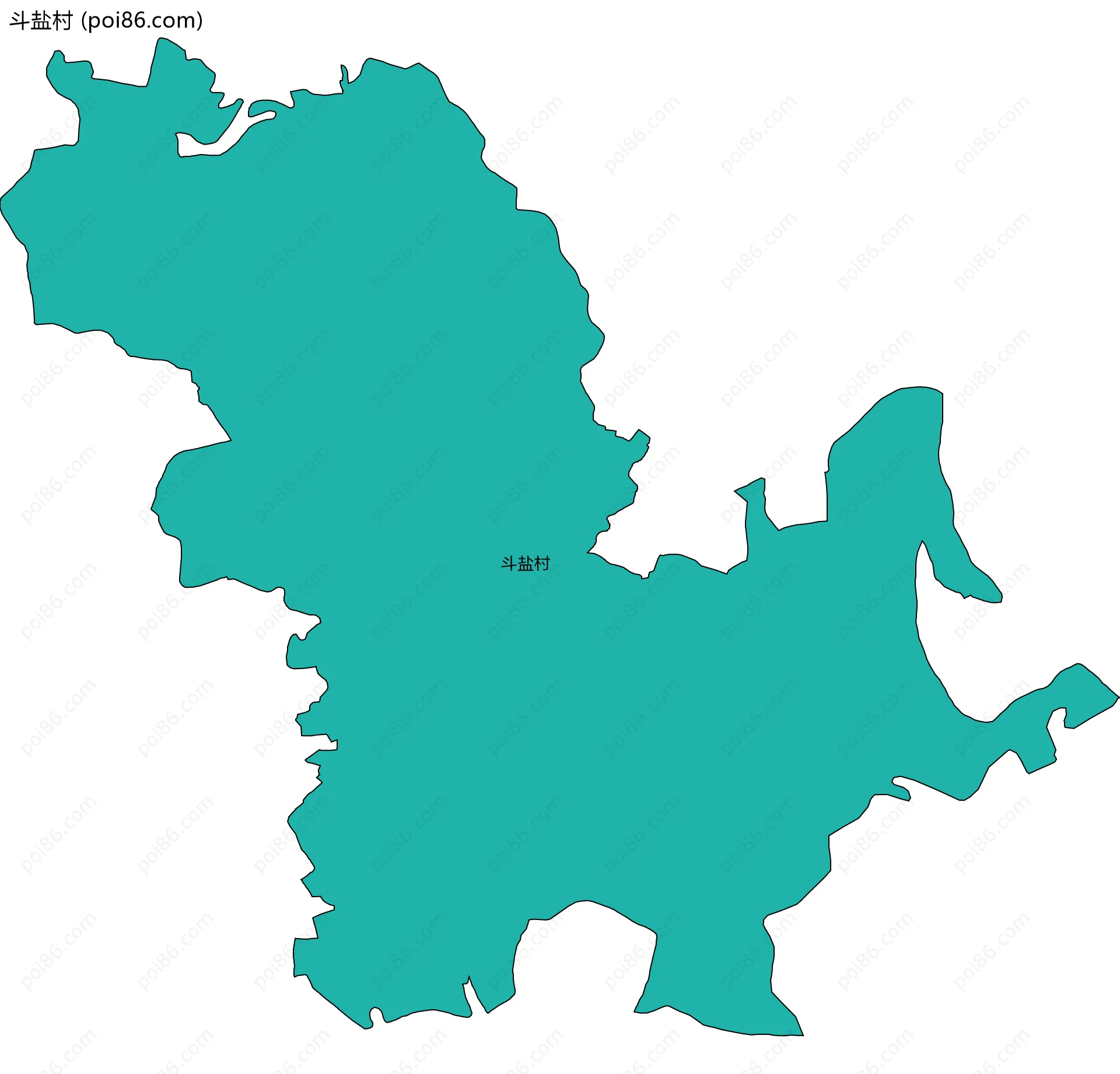 斗盐村边界地图