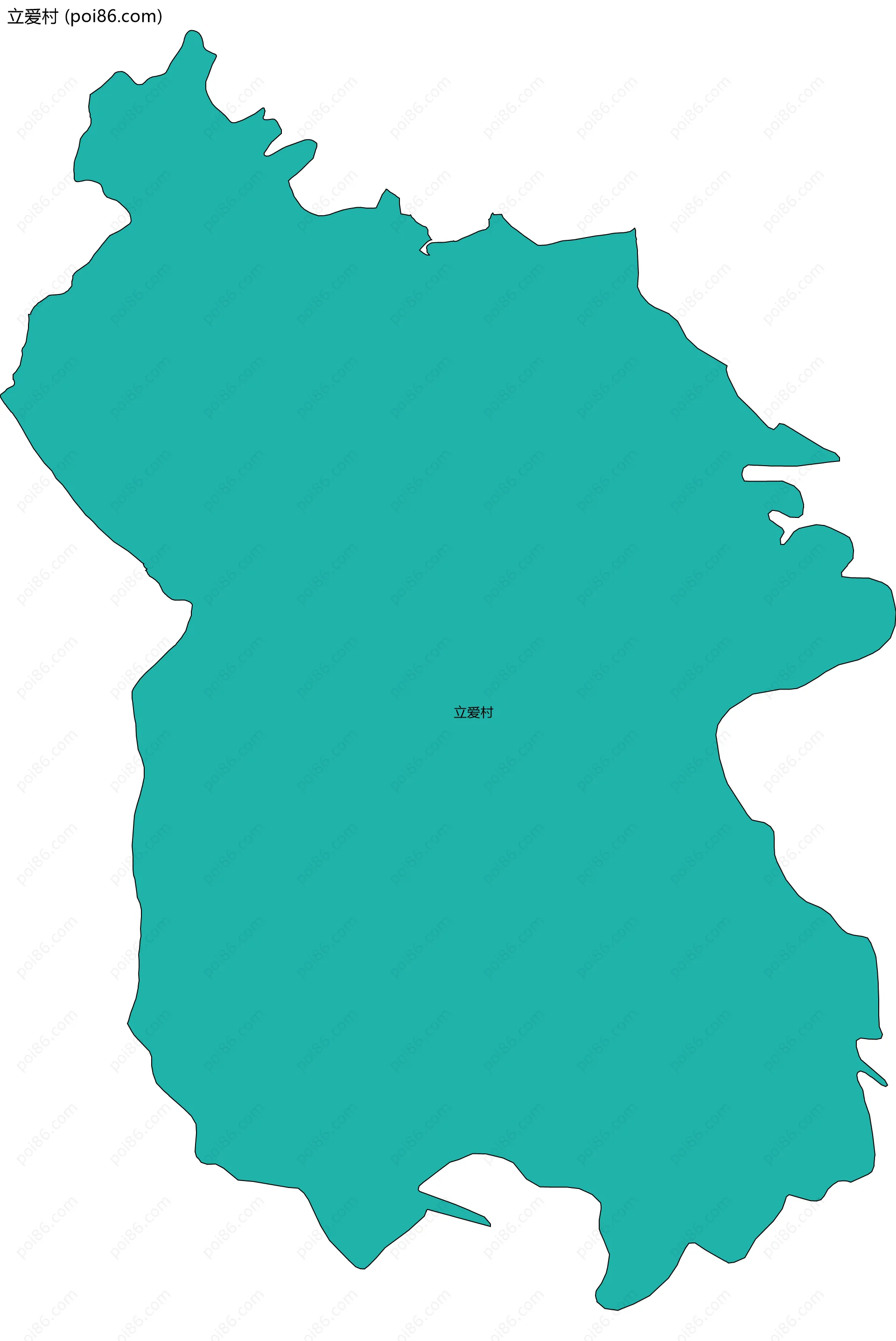 立爱村边界地图