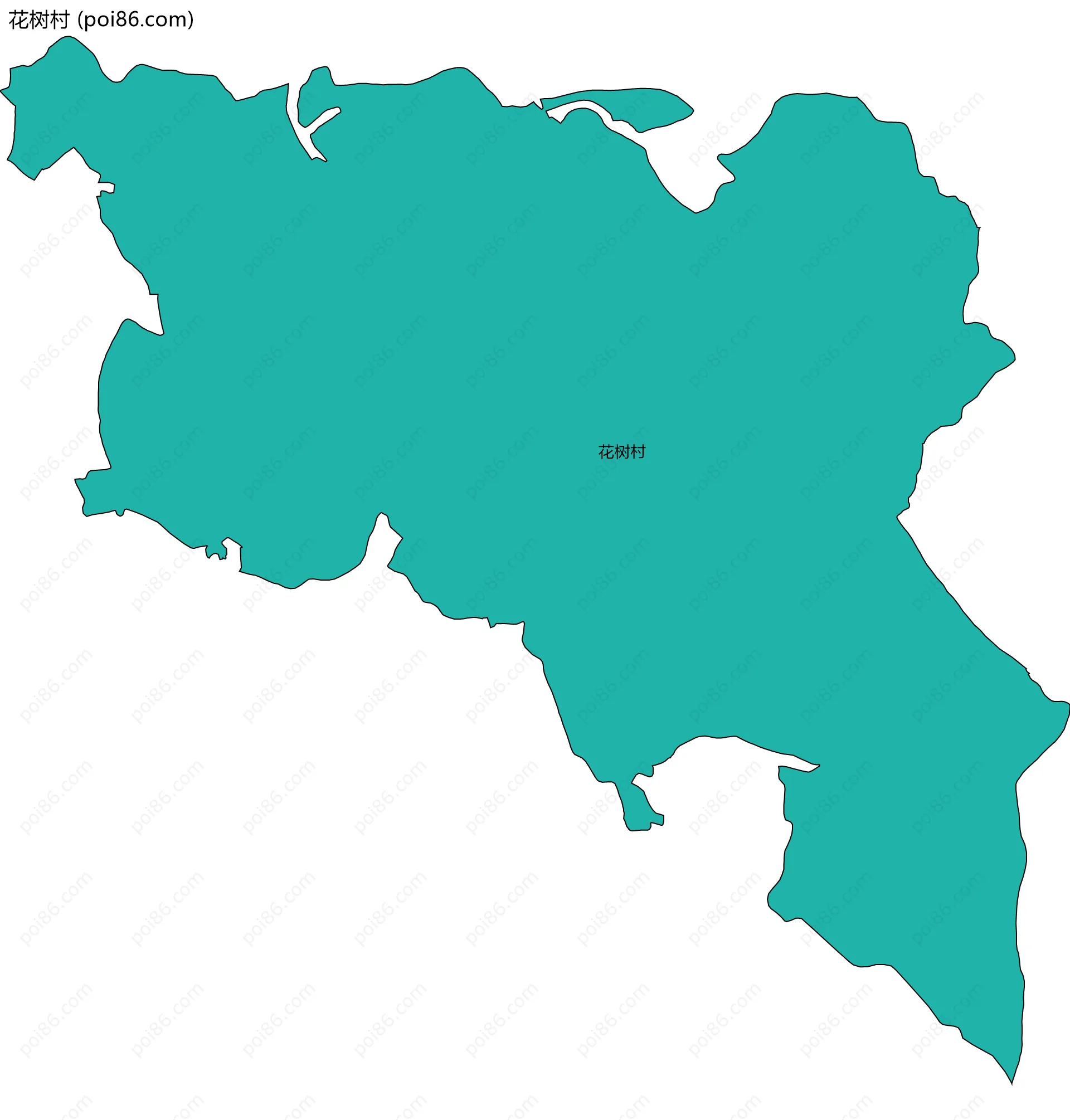 花树村边界地图