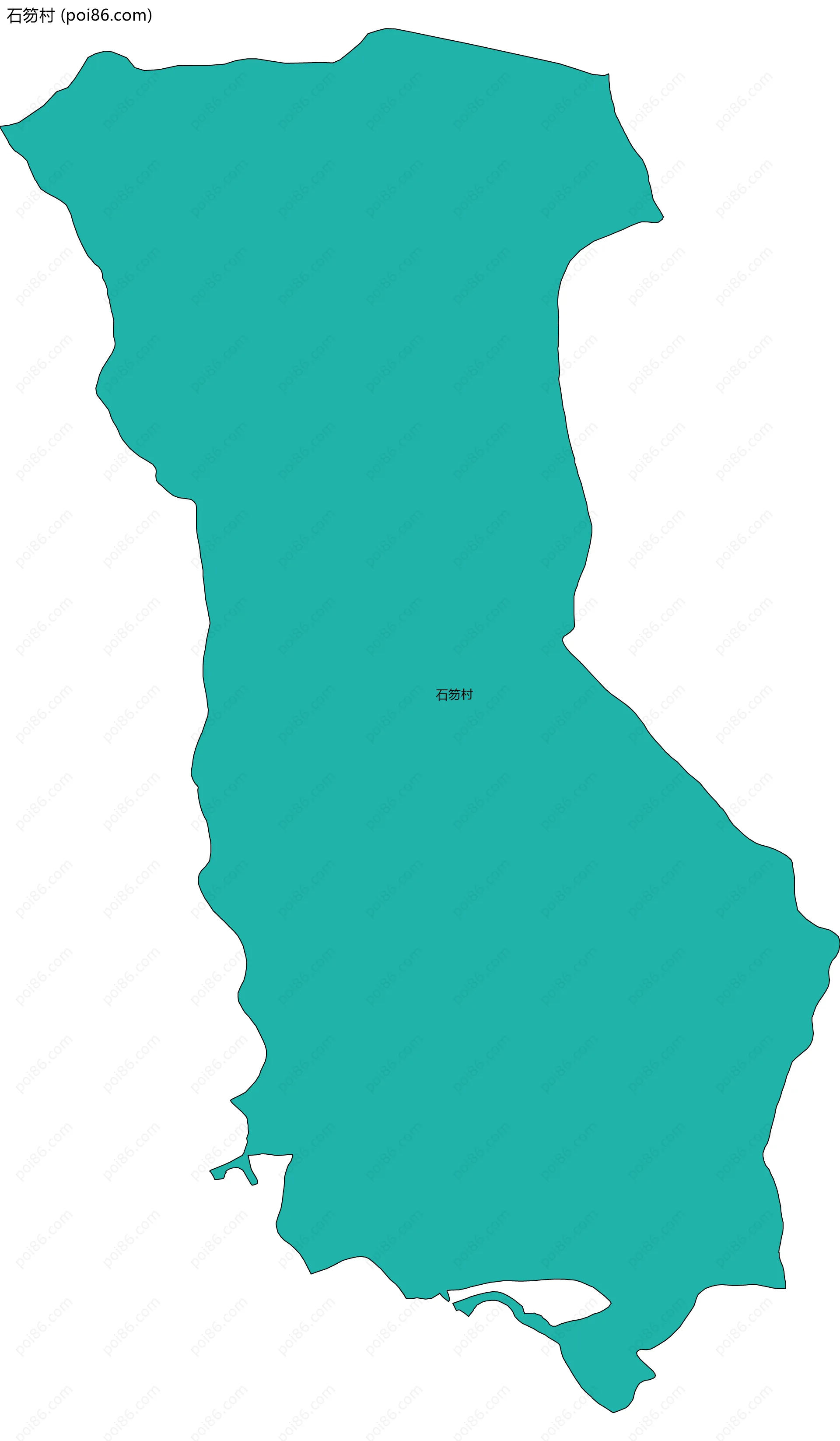 石笏村边界地图