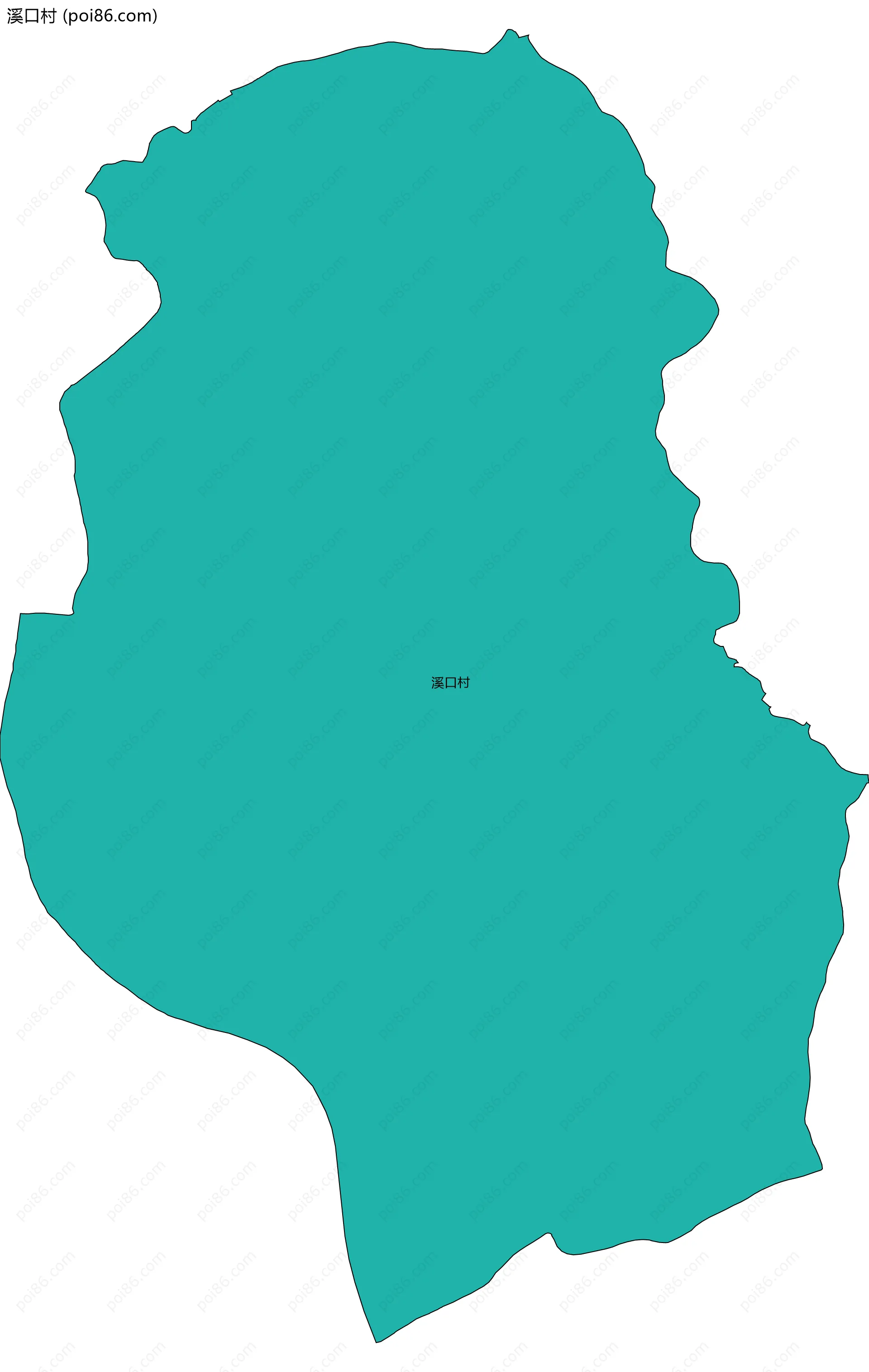 溪口村边界地图