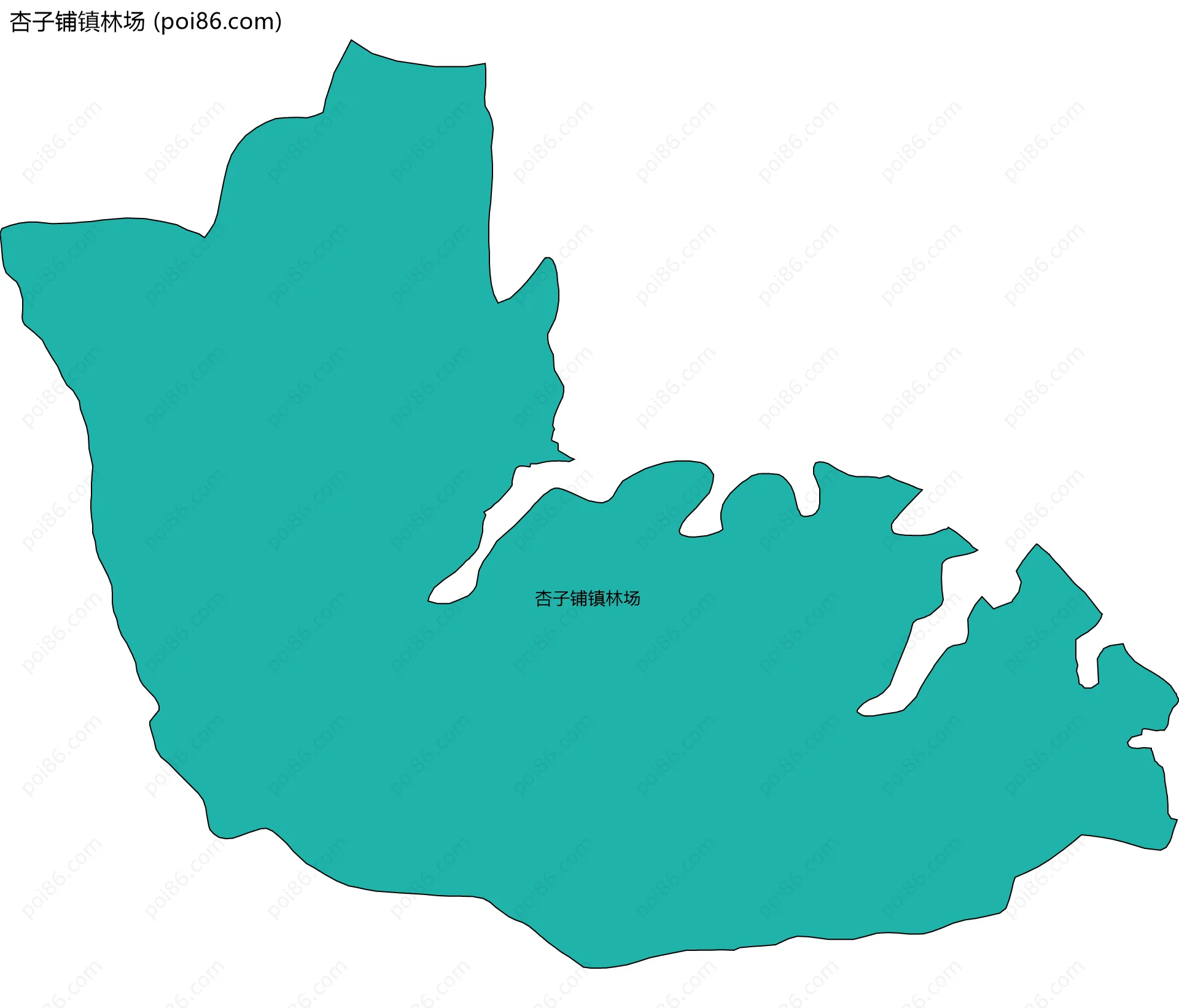 杏子铺镇林场边界地图