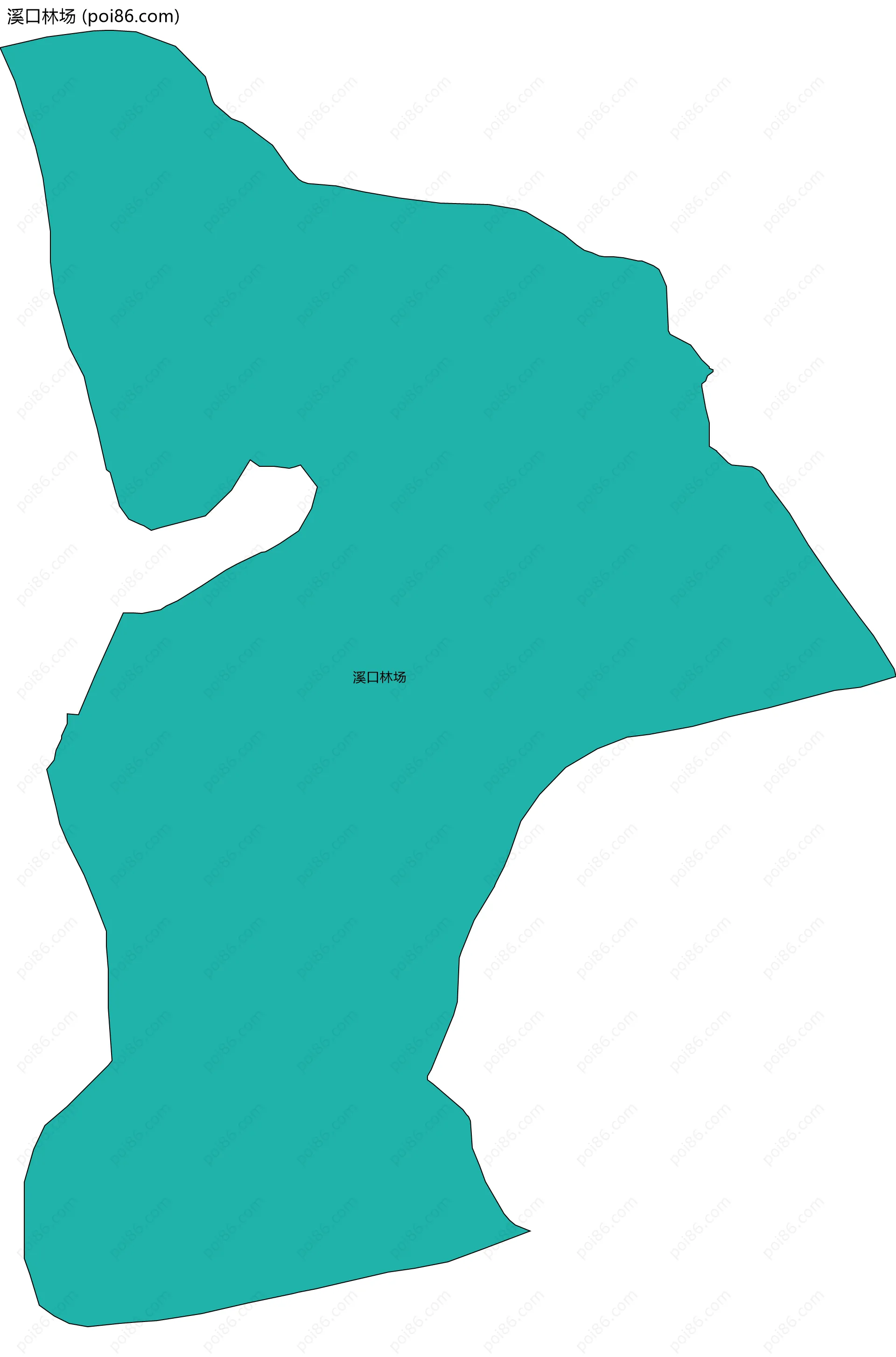 溪口林场边界地图