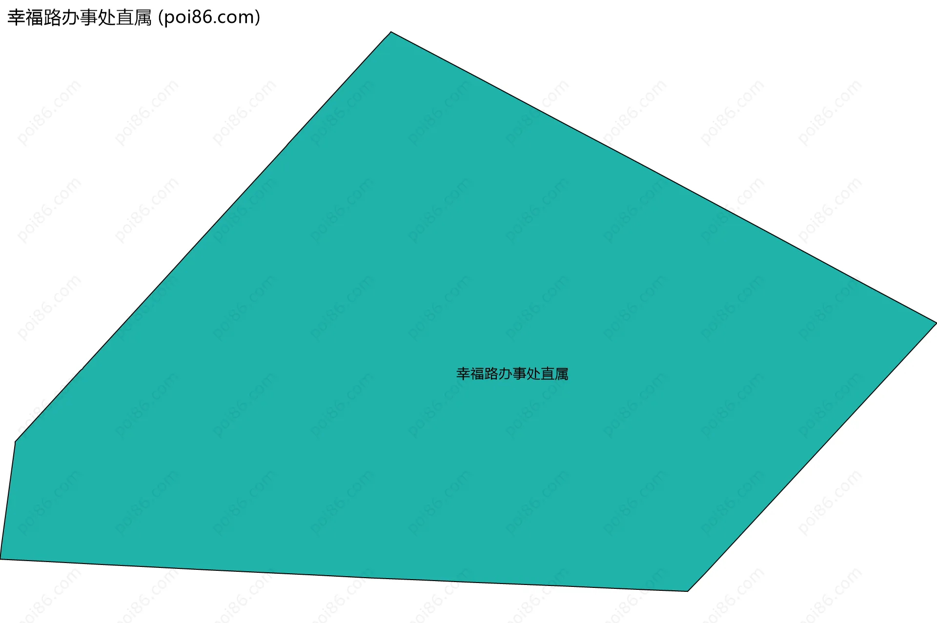 幸福路办事处直属边界地图