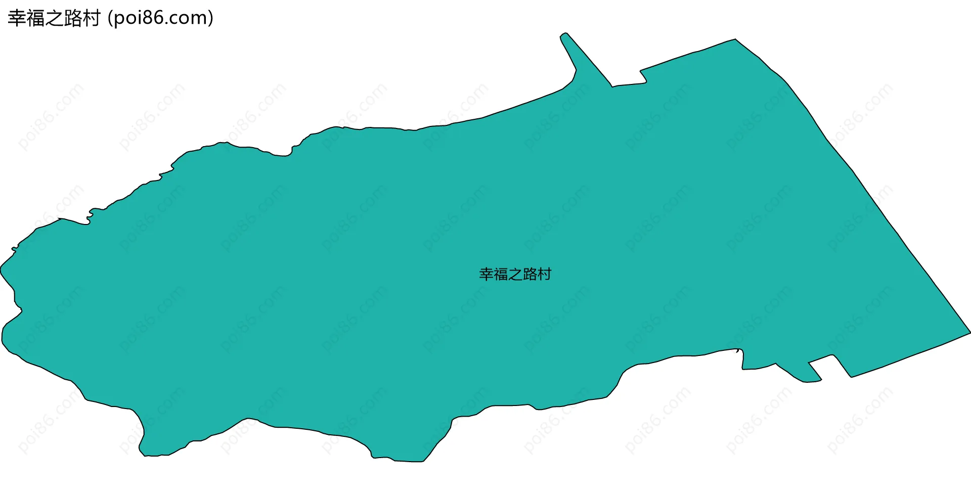 幸福之路村边界地图