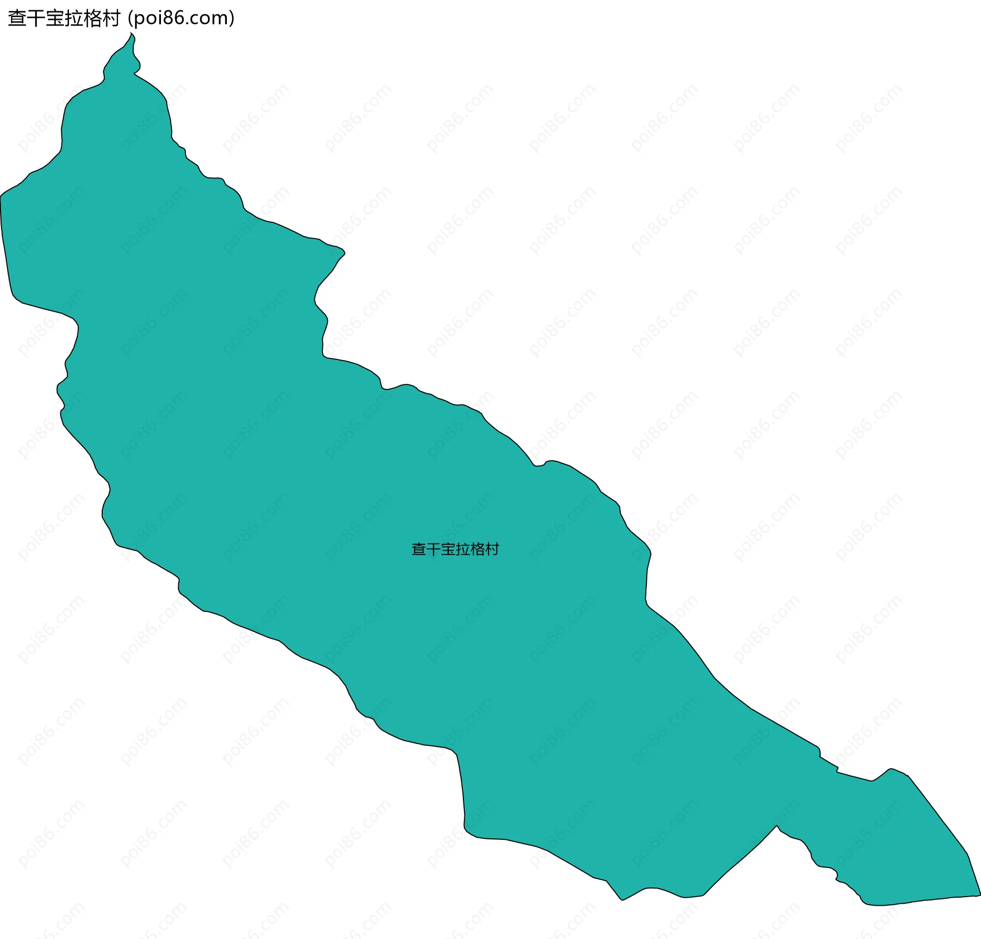 查干宝拉格村边界地图