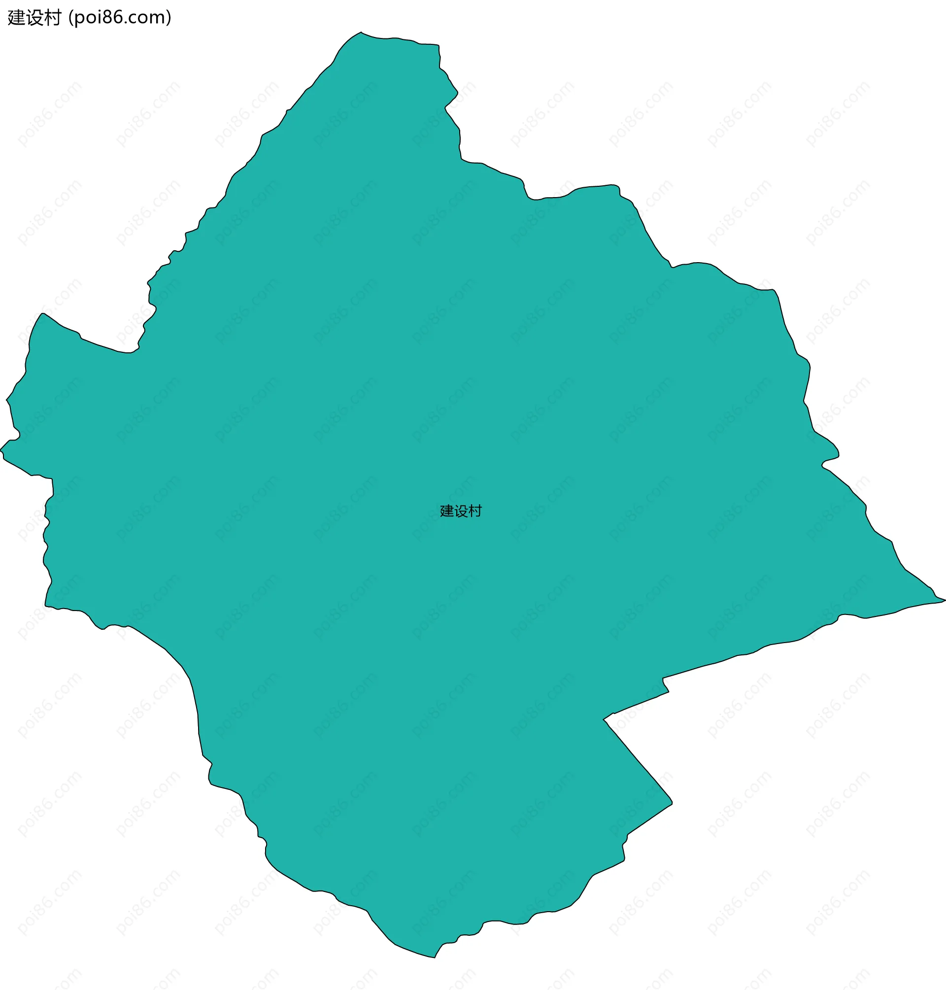 建设村边界地图