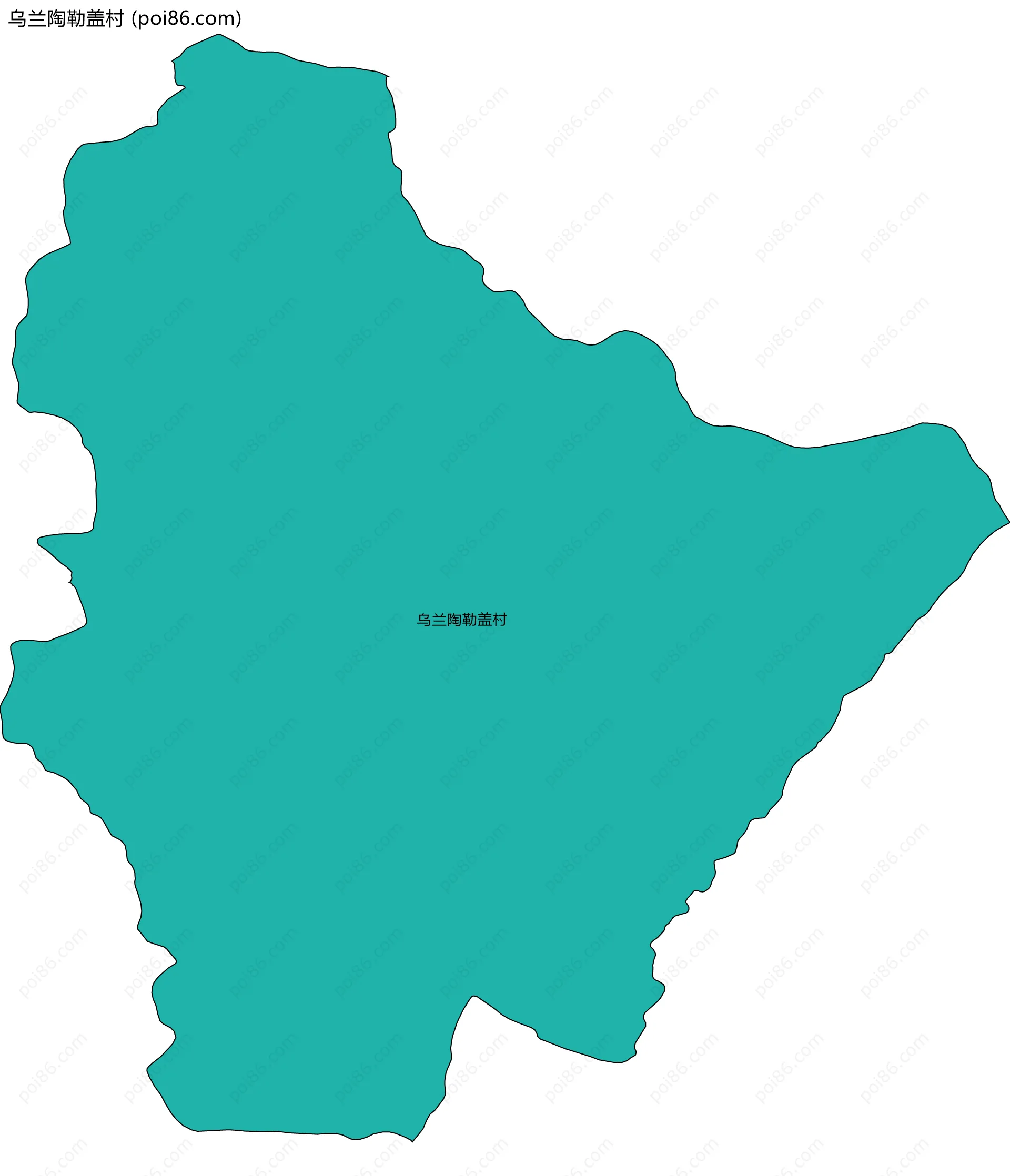 乌兰陶勒盖村边界地图