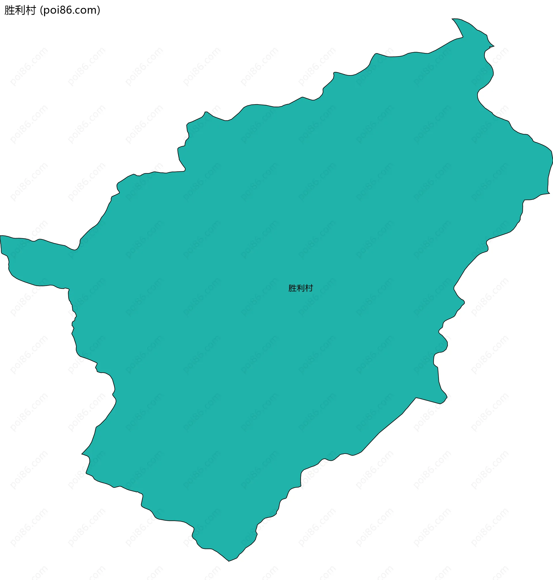 胜利村边界地图